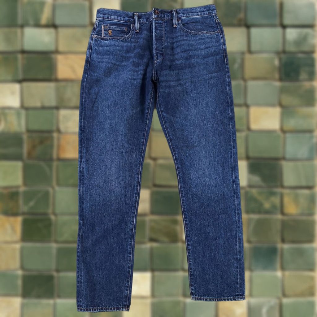Todd Snyder **Todd Snyder Blue Selvedge Red Line Slim Fit Mens Jeans 35 x 32** User: Todd Snyder Red Line Blue Selvedge Slim Fit Mens Jeans 35 x 32 Size US 35 - 1 Thumbnail