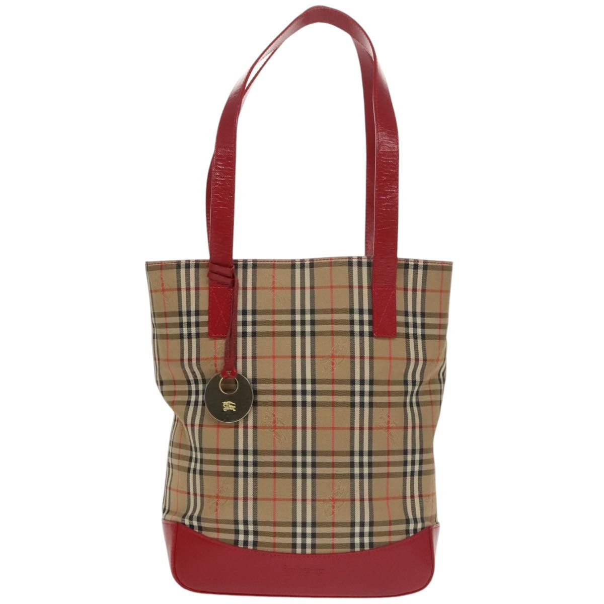 Burberry Nova Check Beige Canvas Tote Bag (Pre-Owned) Size ONE SIZE - 1 Thumbnail