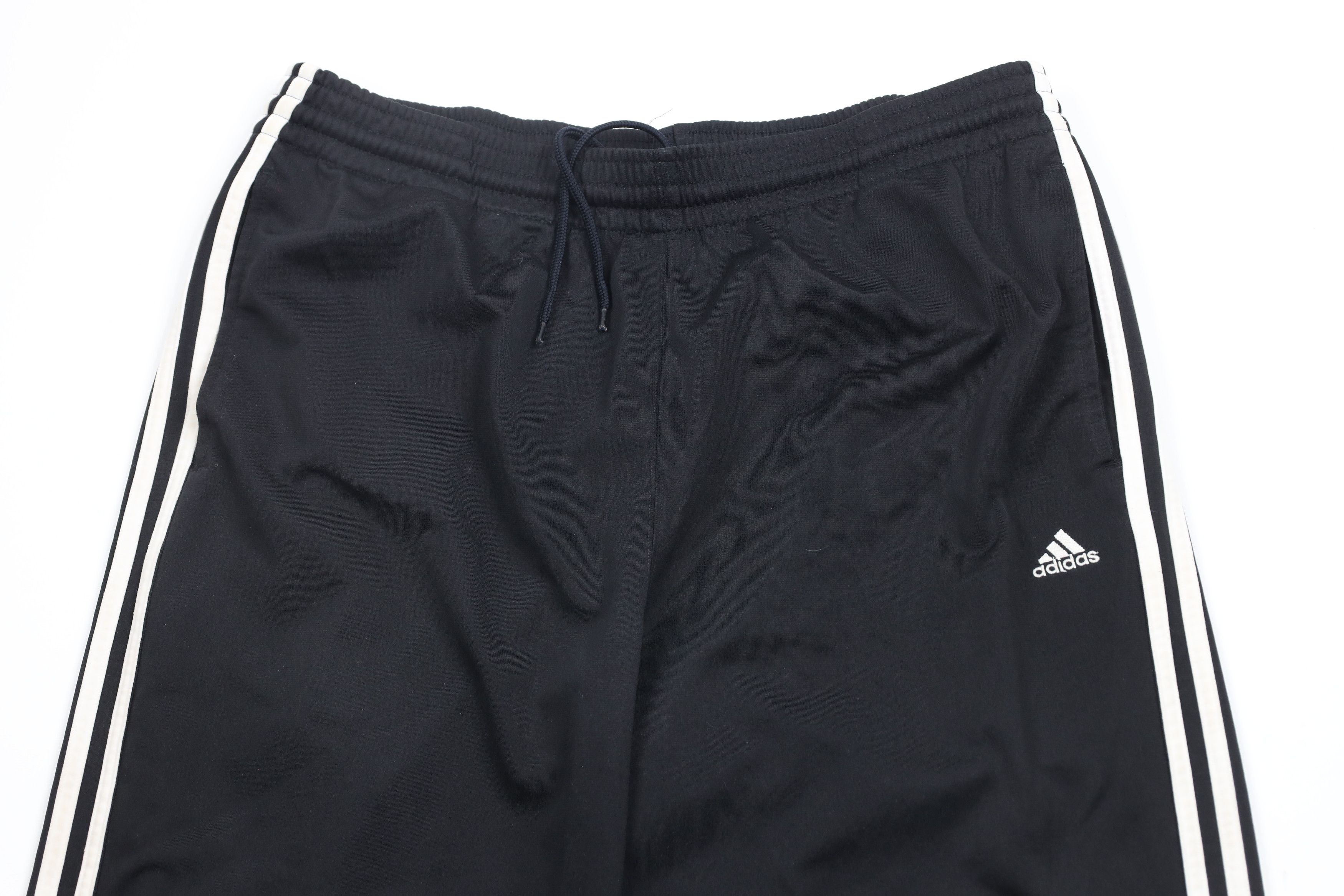 Adidas × Vintage Vintage Adidas Striped Wide Leg Sweatpants Pants Black Size US 34 / EU 50 - 2 Thumbnail