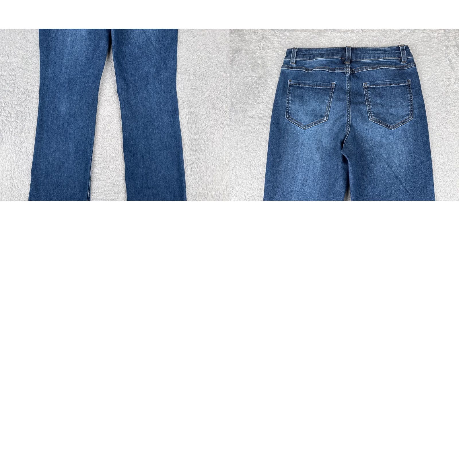Vintage Maurices Jeans Womens 28x30 Blue Denim Mid Rise 28 30 5-Pocket Distressed Flared Bootcut Cotton Blend USA Size 34" / US 12 / IT 48 - 10 Thumbnail