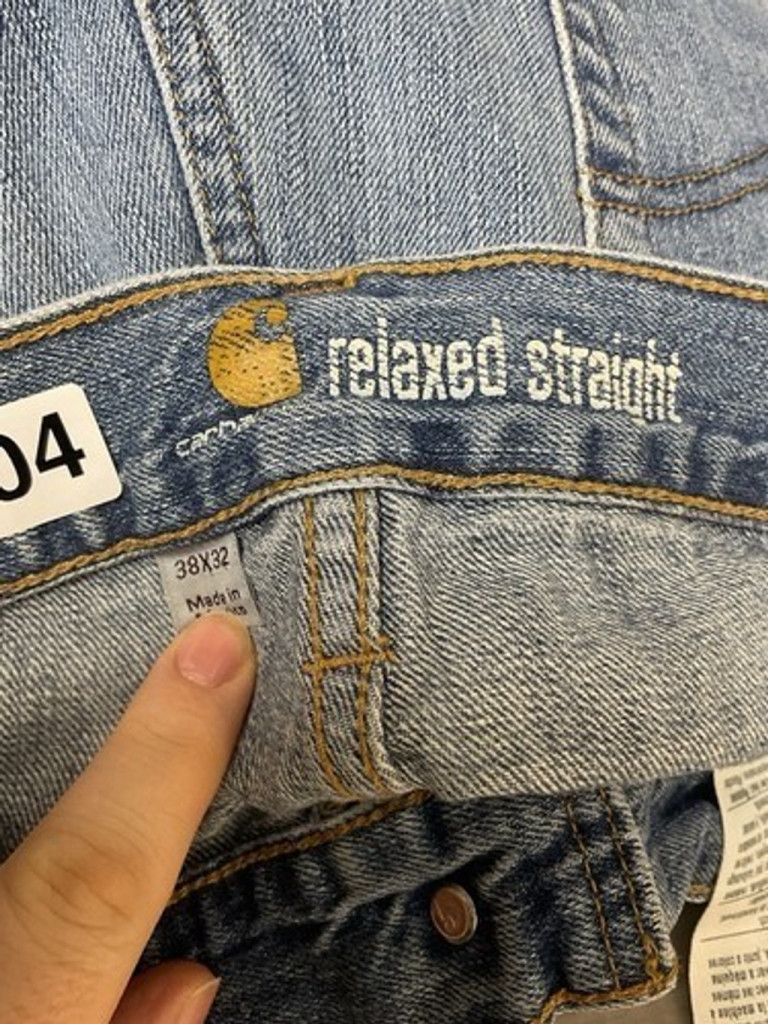 Carhartt Carhartt Blue Denim Relaxed Fit Straight Leg Jeans Men 38x32 Size US 38 / EU 54 - 2 Thumbnail