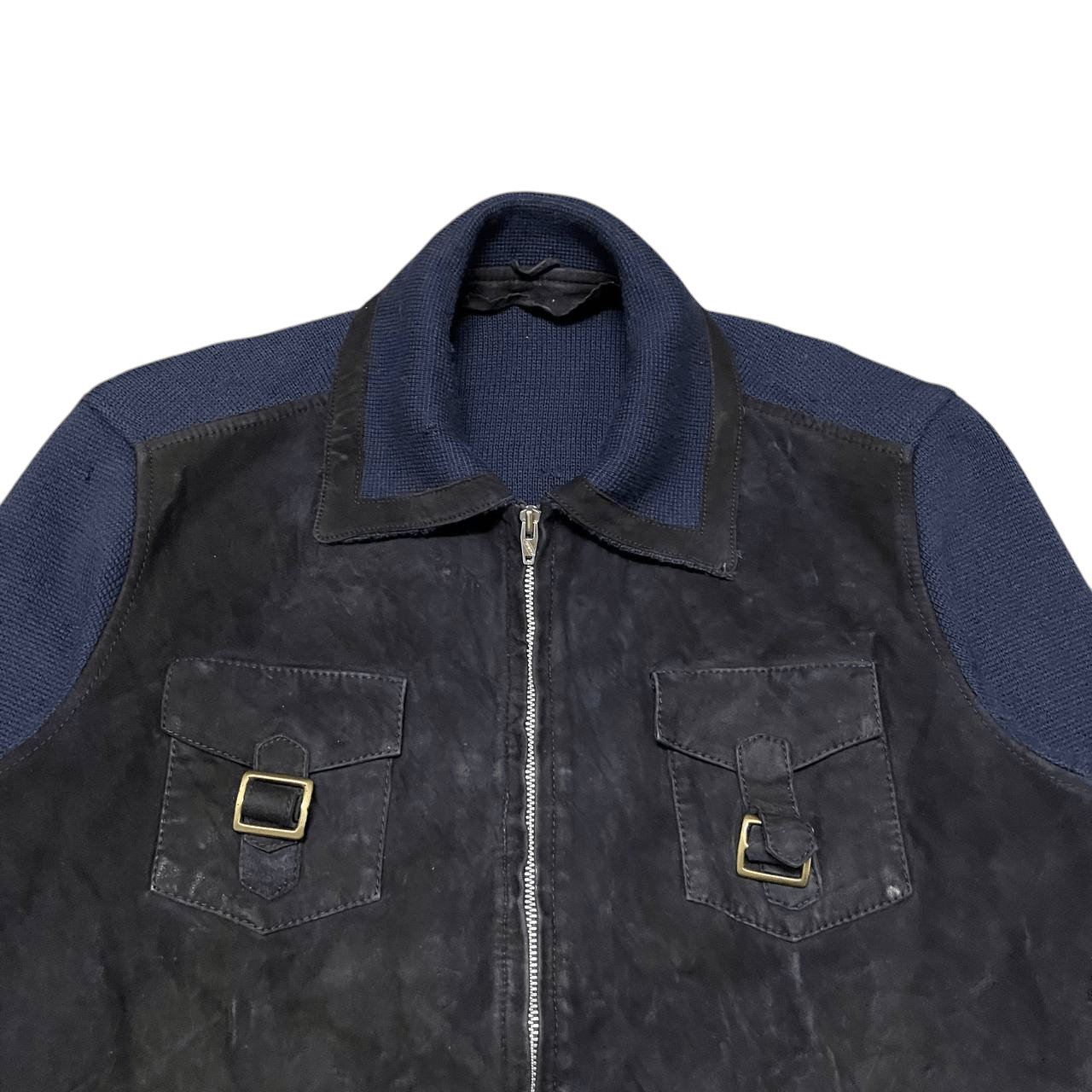 MacGregor Vintage Mcgregor Knitted Leather Jacket Size US L / EU 52-54 / 3 - 2 Thumbnail