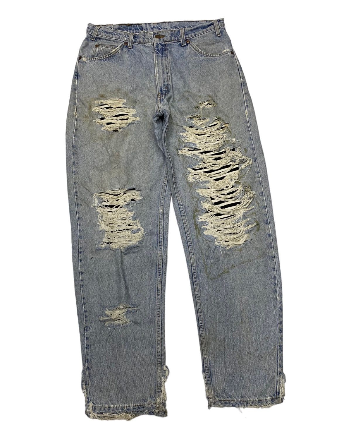 🔥LEVIS 560 ORANGE TAB THRASHED LOOSE FIT TAPERED LEG