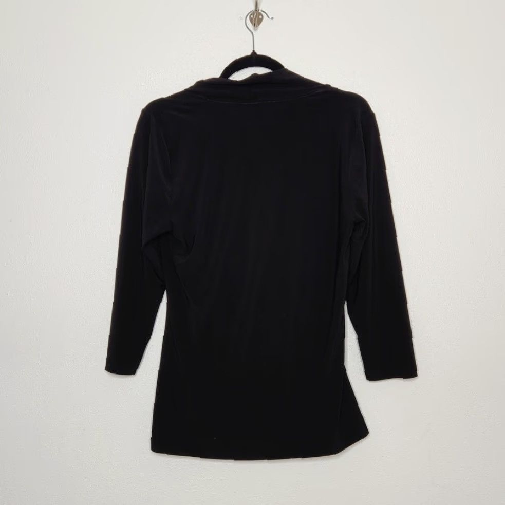 Vintage VINTAGE Chaus Blouse Shirt Unisex Adults Black L 95s 90s Y2K Goth Whimsy Cowl Neck Going Out Mom Size L / US 10 / IT 46 - 5 Thumbnail