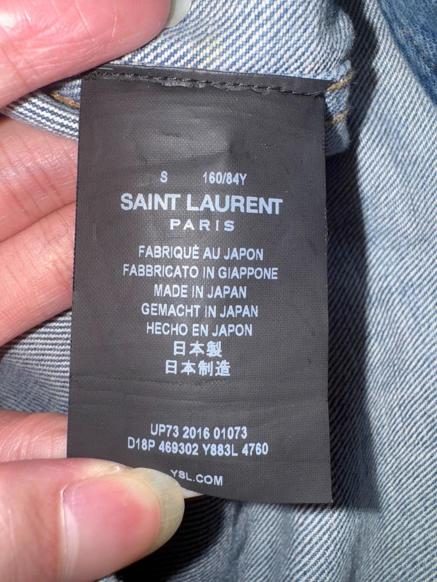 Saint Laurent Paris Authentic Saint Laurent SLP16FW Light BlueDenim Jacket Size S / US 4 / IT 40 - 7 Thumbnail