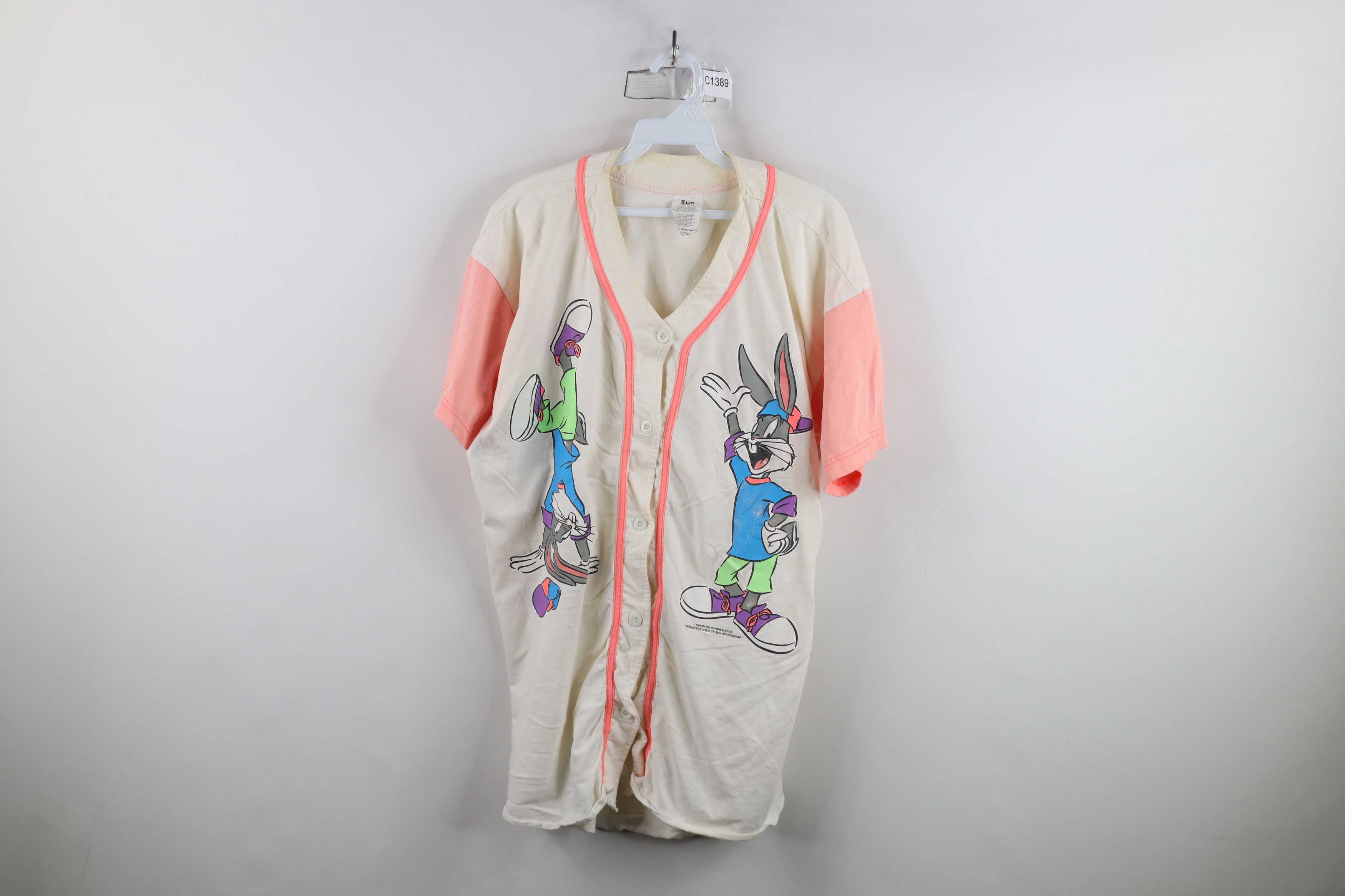 Vintage Vintage 90s Looney Tunes Hop Fresh Prince Baseball Jersey Size US XL / EU 56 / 4 - 1 Thumbnail