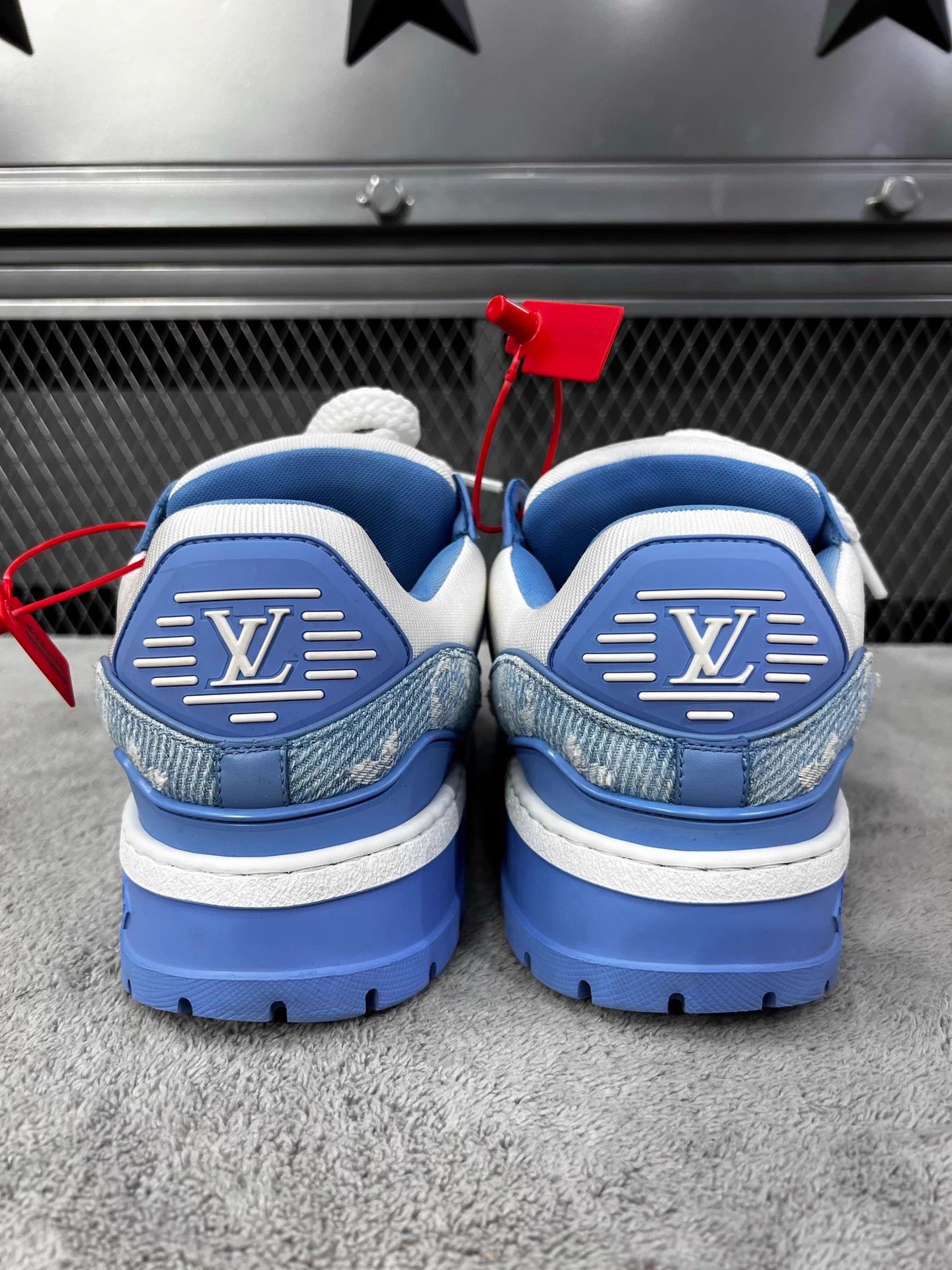 Louis Vuitton LOUIS VUITTON Trainer Maxi Blue White Denim 41.5 Size US 8.5 / EU 41-42 - 6 Thumbnail