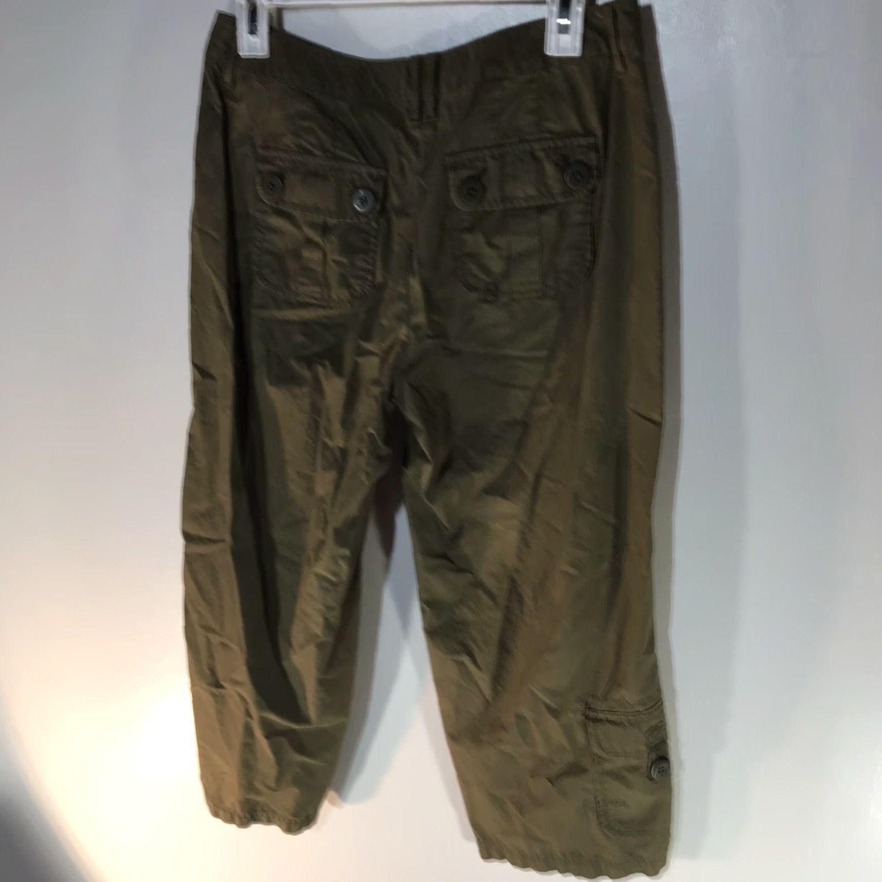 J. Jill J. Jill Green Cropped Pants Women's Size 6 100% Cotton Casual Workwear Size 28" / US 6 / IT 42 - 3 Thumbnail