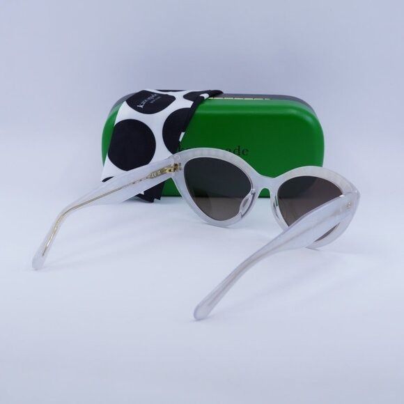 Kate Spade 🕶️New Kate Spade JUNI/G/S PEARL 0VK6 HA White Sunglasses Size ONE SIZE - 11 Thumbnail