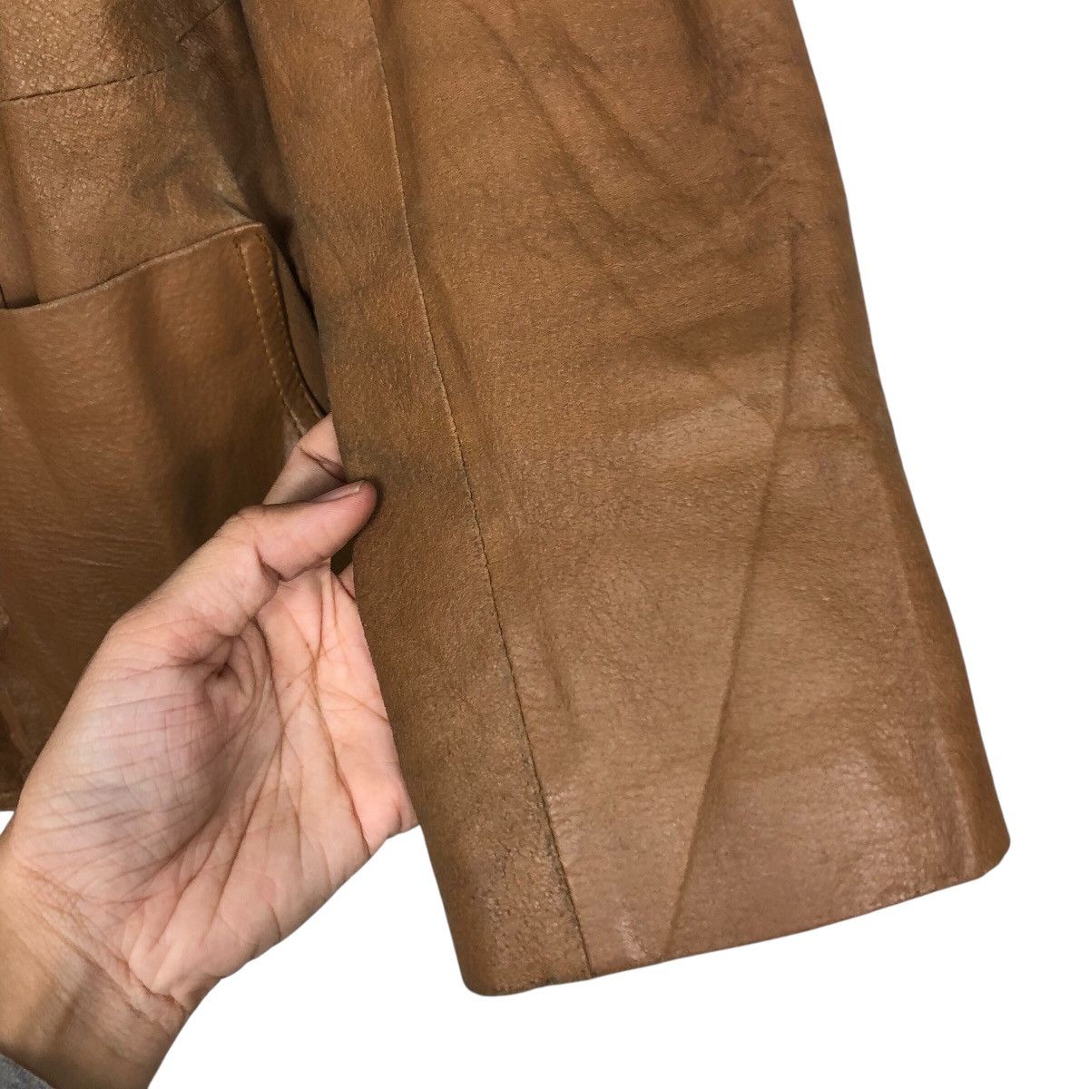 Japanese Brand 📌Vintage Cropped Button Leather Jacket Ined Yohji Yamamoto Size US M / EU 48-50 / 2 - 16 Thumbnail