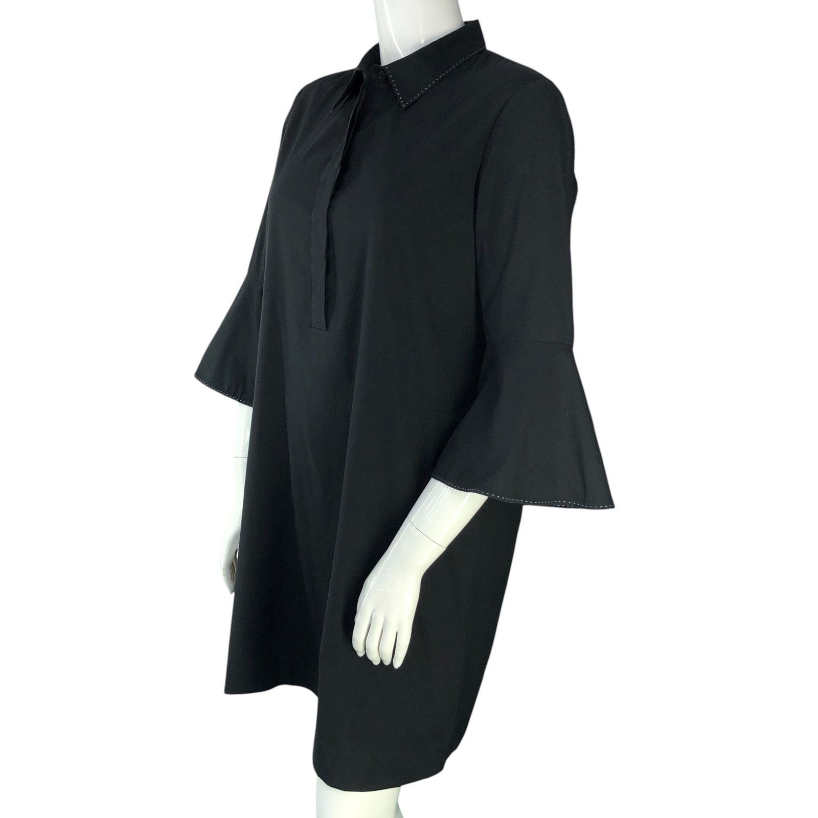 Lafayette 148 Lafayette 148 Sz 18 Dress Popover Poplin Bell Sleeve POCKETS Size XXL / US 16-18 / IT 52-54 - 4 Thumbnail