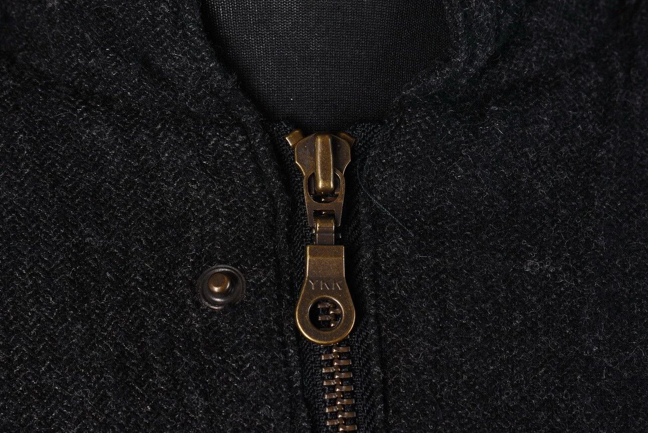 GF Ferre GF Ferre Itierre Wool Blend Full Zip Bomber Jacket Charcoal Size US M / EU 48-50 / 2 - 3 Thumbnail