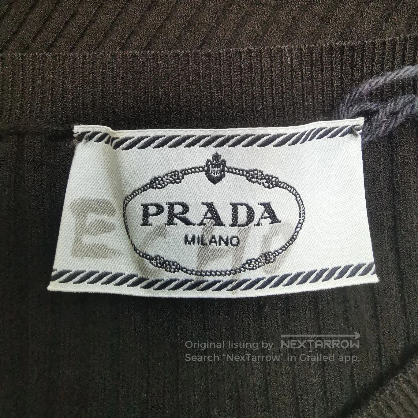 Prada Prada Solid Black Long Sleeve Knitwear Sweater . Size S / US 4 / IT 40 - 4 Thumbnail