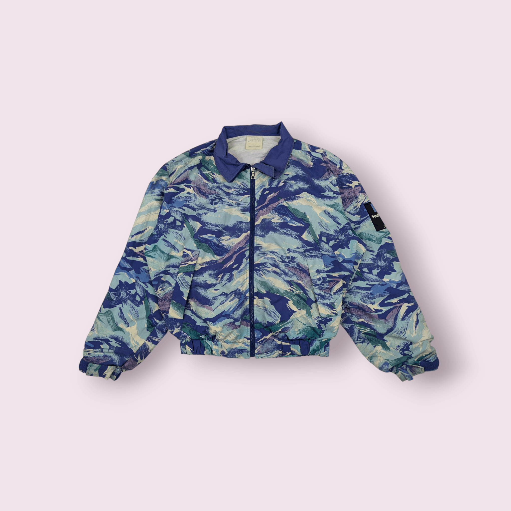 Helly Hansen × Vintage Vintage HELLY HANSEN Monogram Full Print Windbreaker Jacket Size US M / EU 48-50 / 2 - 1 Thumbnail