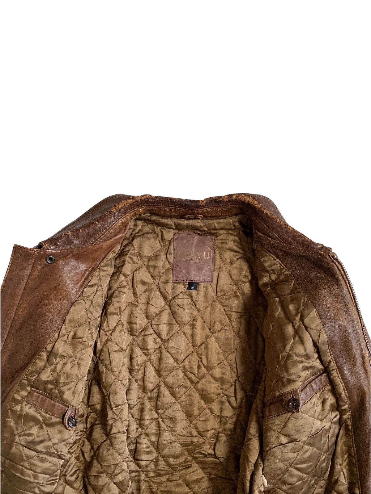 If Six Was Nine 1990s Luau Atsukawa - 3D Pocket Leather Cargo Jacket Size US L / EU 52-54 / 3 - 8 Thumbnail