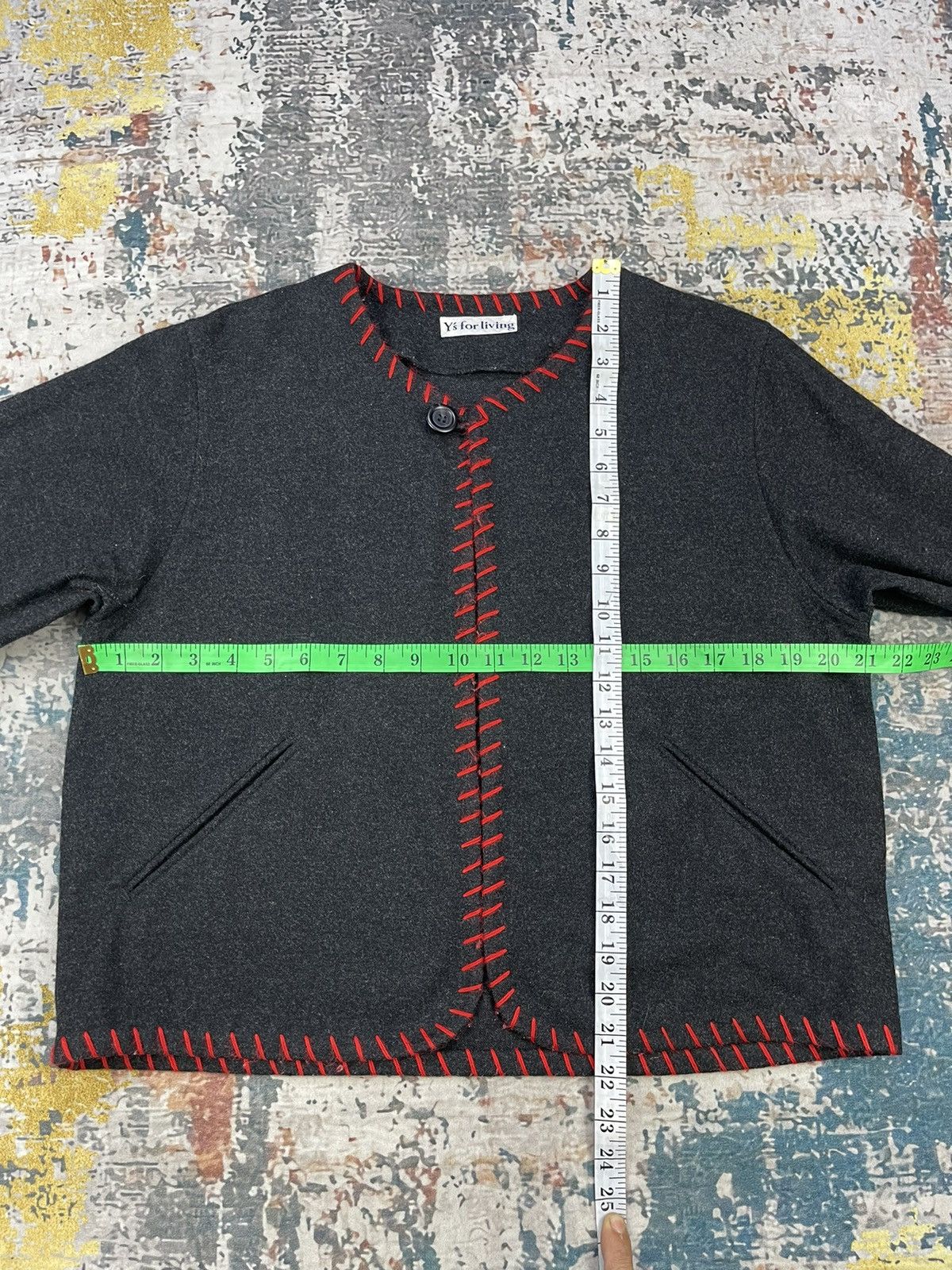 Y's Yohji Yamamoto Y’s For Living Red Trim Sweater Cardigans Size L / US 10 / IT 46 - 10 Thumbnail