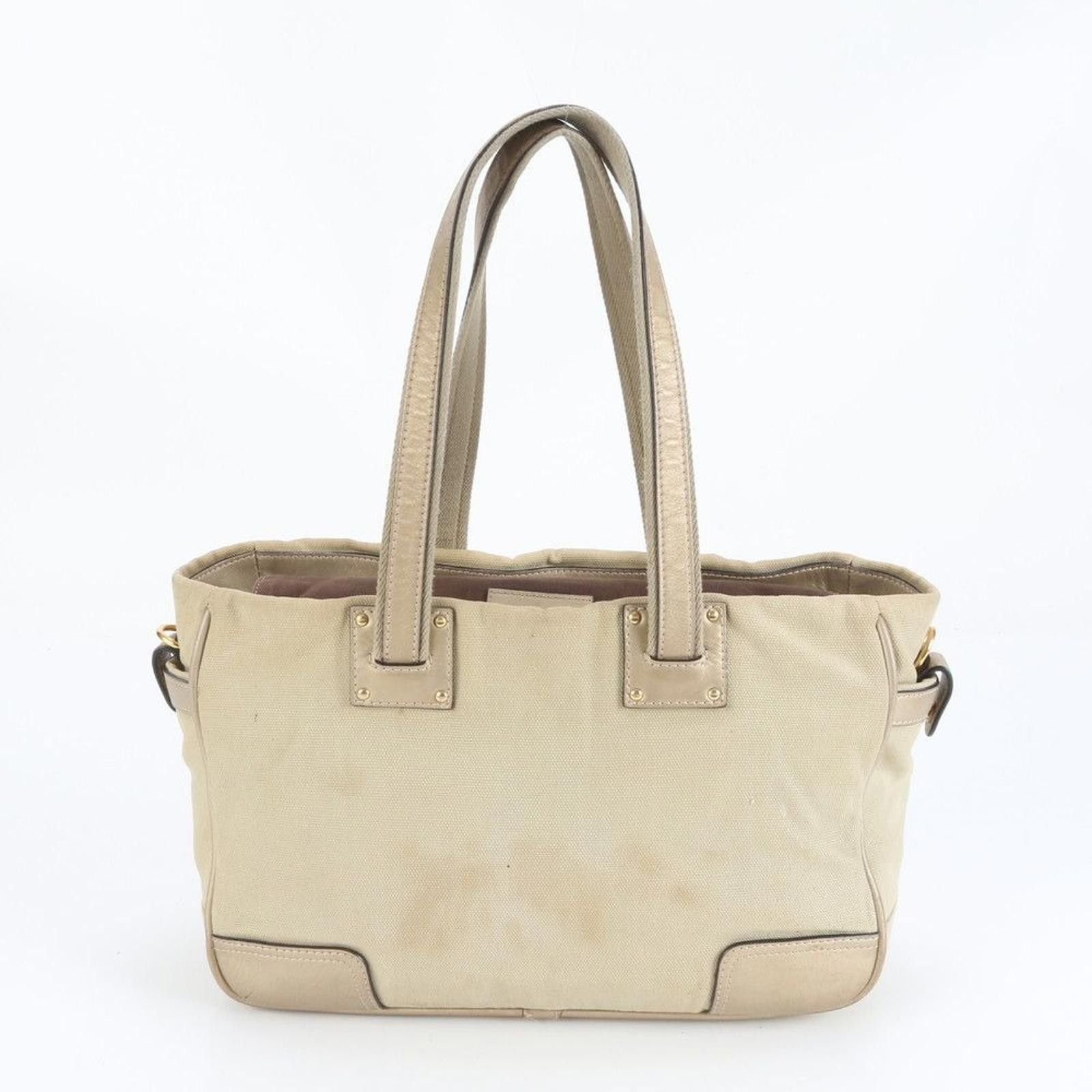 Loewe Loewe - Beige Canvas and Leather Tote Bag Size ONE SIZE - 6 Thumbnail