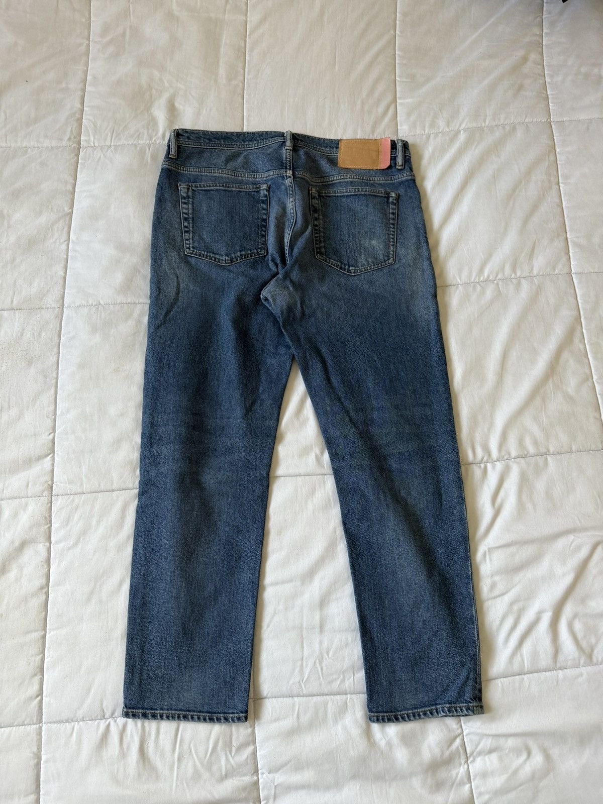 Acne Studios Acne Studio River Floragatan Denim Mid Blue Slim Tapered Size US 34 / EU 50 - 8 Thumbnail