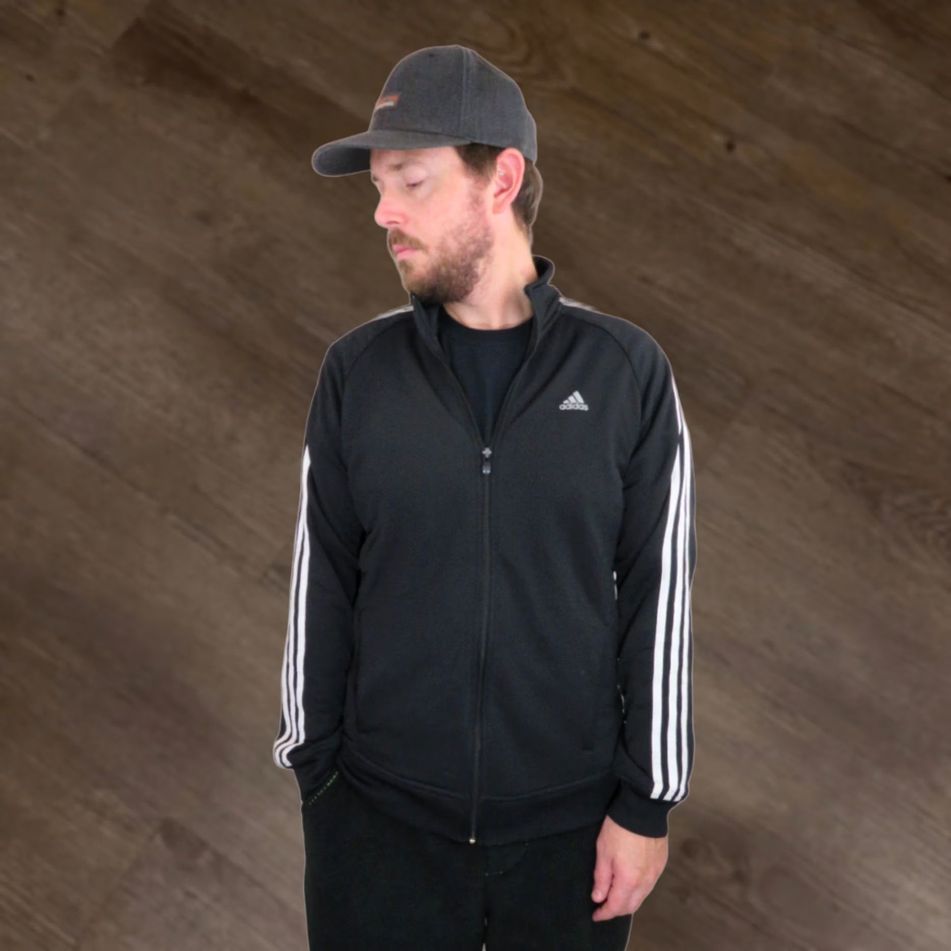 Adidas VINTAGE adidas Soccer Track Jacket Mens M Black 3 Stripes Full Zip Pockets Satin Polyester Retro 80s 90s Sports Gym Running Size US M / EU 48-50 / 2 - 1 Thumbnail