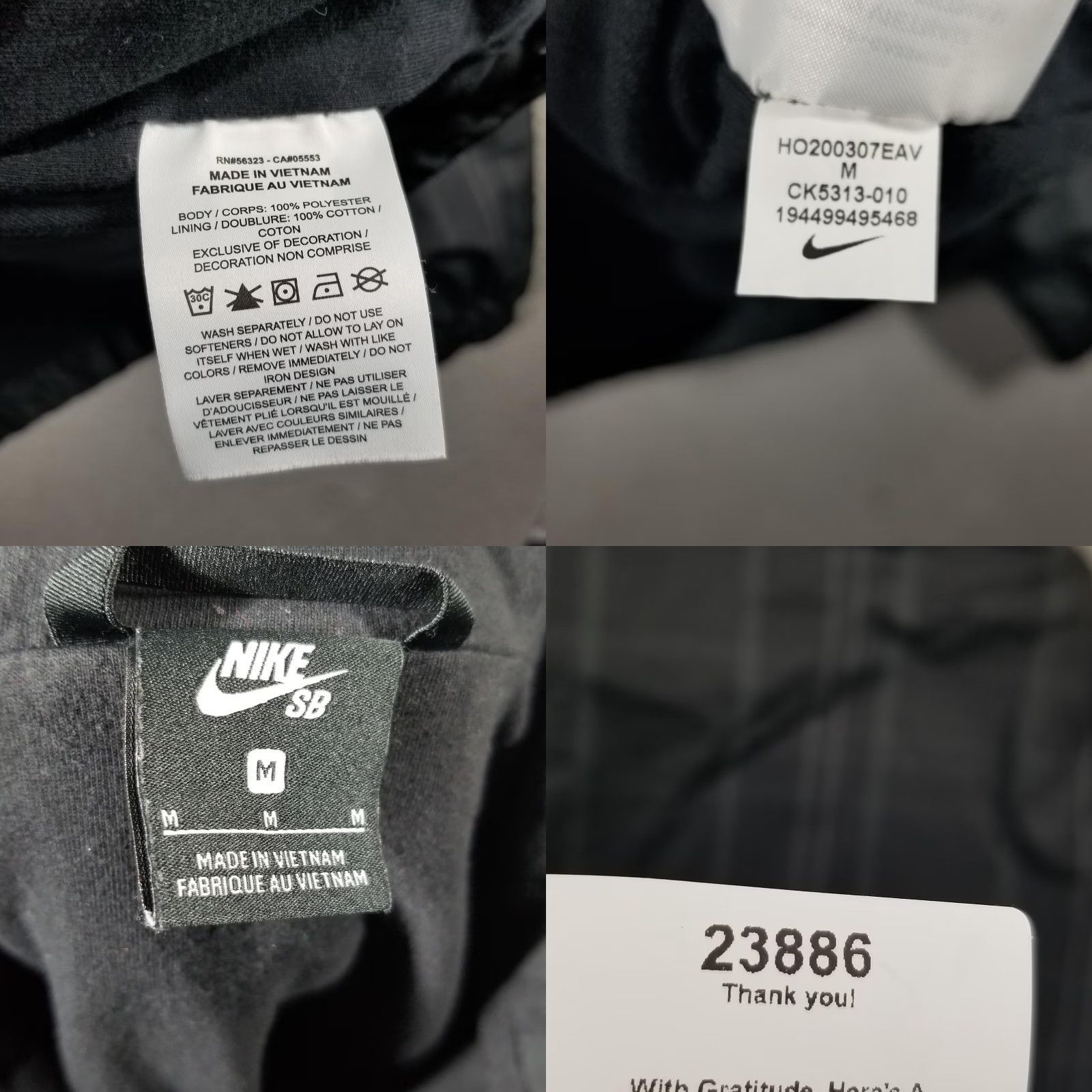 Nike Nike SB 1/2 Zip Windbreaker Jacket Black Plaid CK5313-010 XS? Size US M / EU 48-50 / 2 - 8 Thumbnail