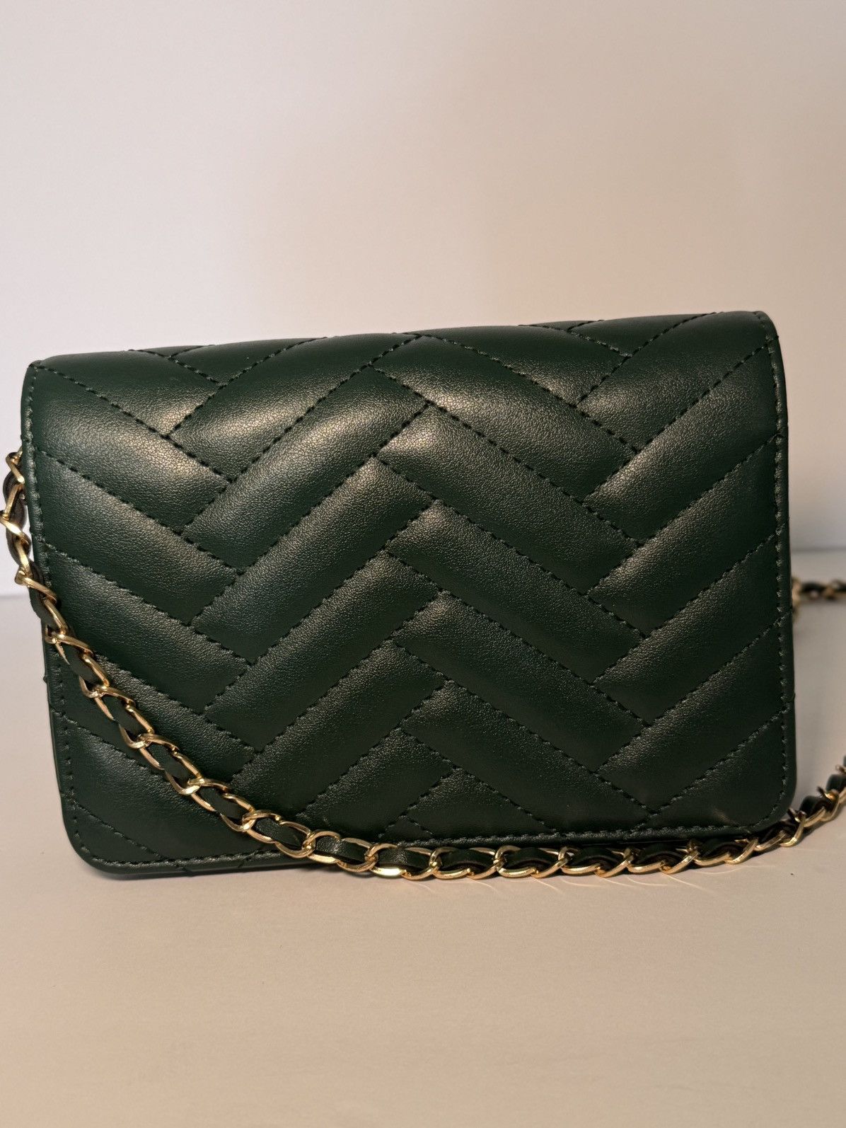 Bebe New Bebe Quilted Dark Green Crossbody Bag Size ONE SIZE - 6 Thumbnail