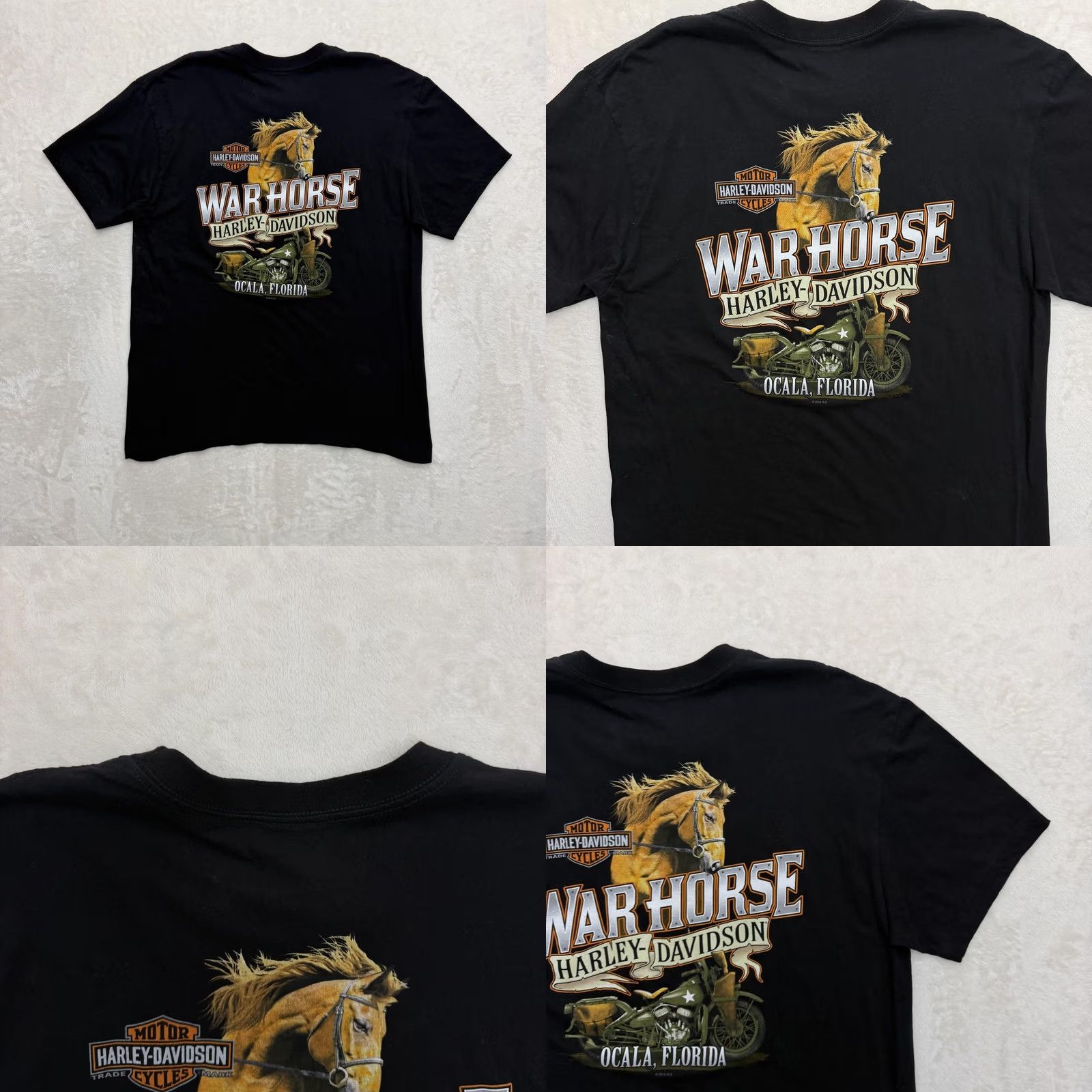 Harley Davidson VINTAGE Harley-Davidson American Dream Babe Shirt Mens XL Black War Horse Ocala Graphic Size US XL / EU 56 / 4 - 8 Thumbnail