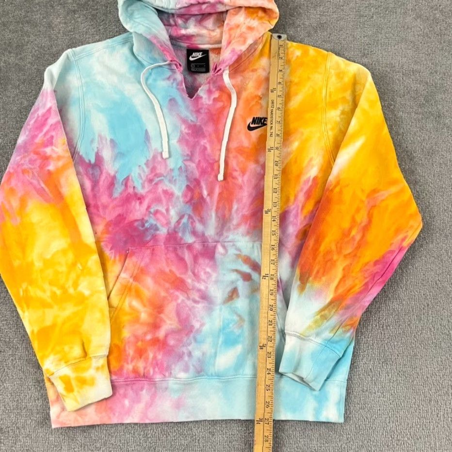 Nike Nike Hoodie Mens Large Tie Dye Multicolor Fleece Sportswear Gym Weightlifting Embroidered Logo Hooded Pockets Size US L / EU 52-54 / 3 - 4 Thumbnail