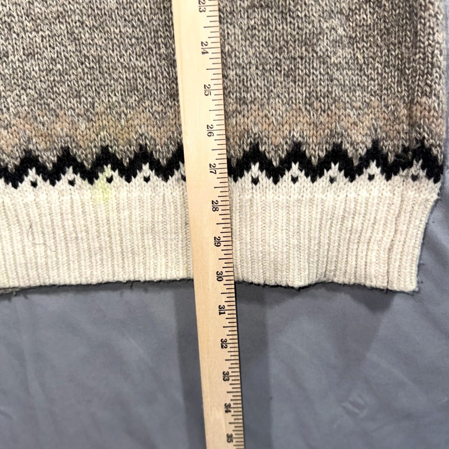 Frank And Oak Frank And Oak Sweater Mens Medium Gray Wool Blend Fair Isle Crewneck Pullover Size US M / EU 48-50 / 2 - 8 Thumbnail