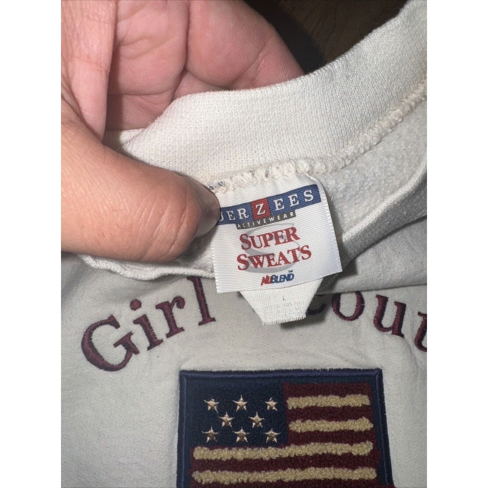 Japanese Brand × Vintage Vintage Girl Scouts Crewneck Sweatshirt White Large 22x26 Size L / US 10 / IT 46 - 3 Thumbnail