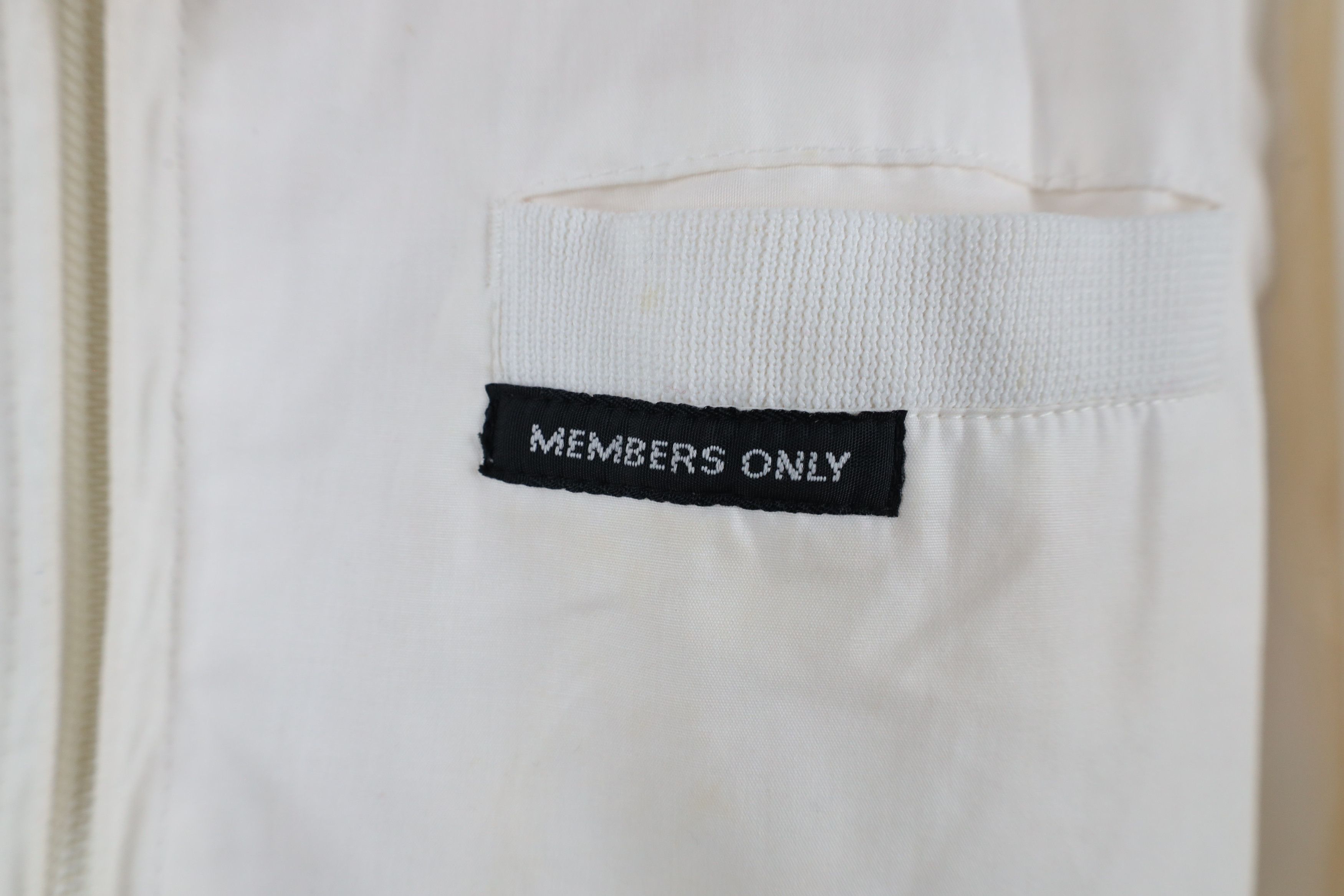 Members Only × Vintage Vintage 90s Members Only Cafe Racer Bomber Jacket White Size US L / EU 52-54 / 3 - 4 Thumbnail