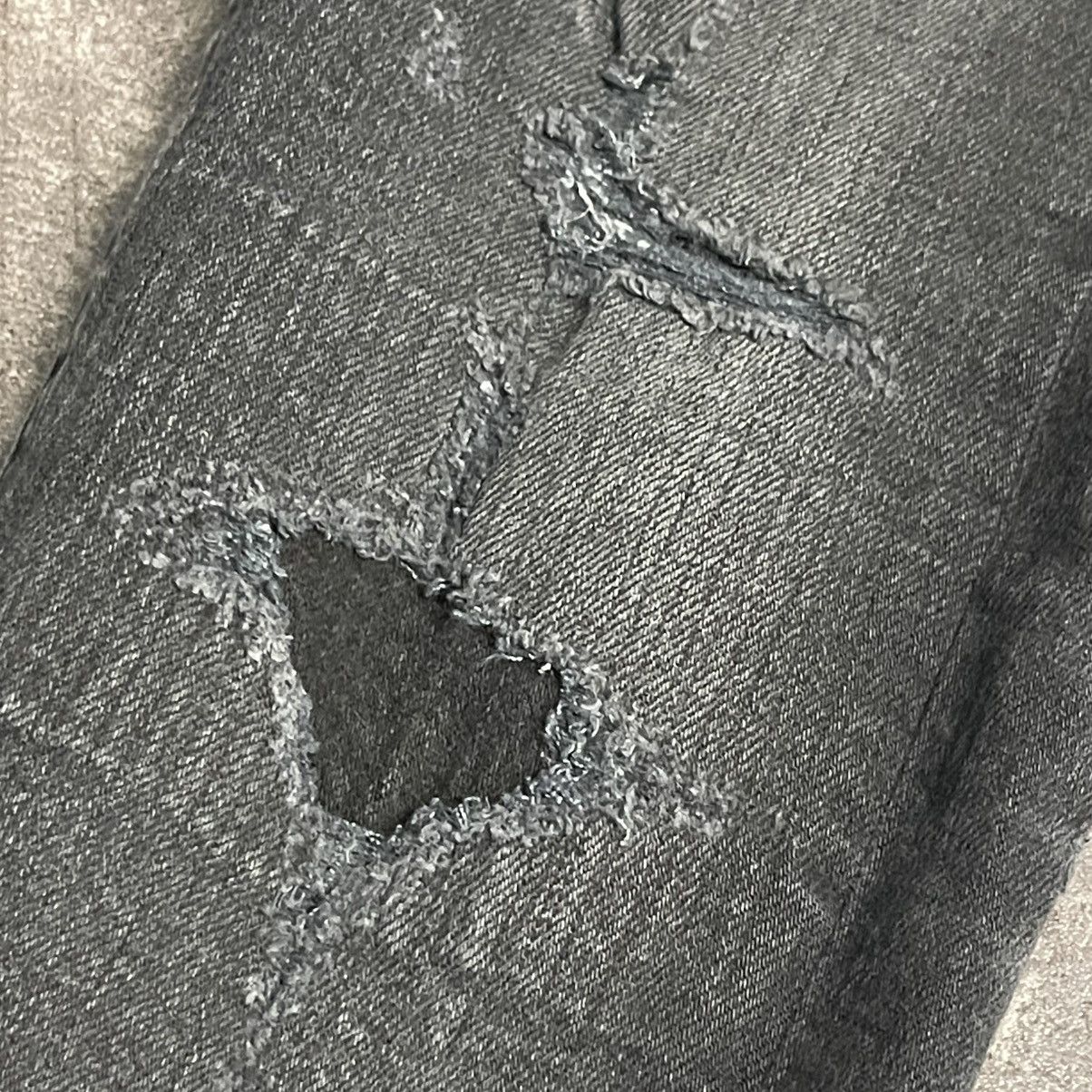 Amiri Distressed Patched Jeans Black