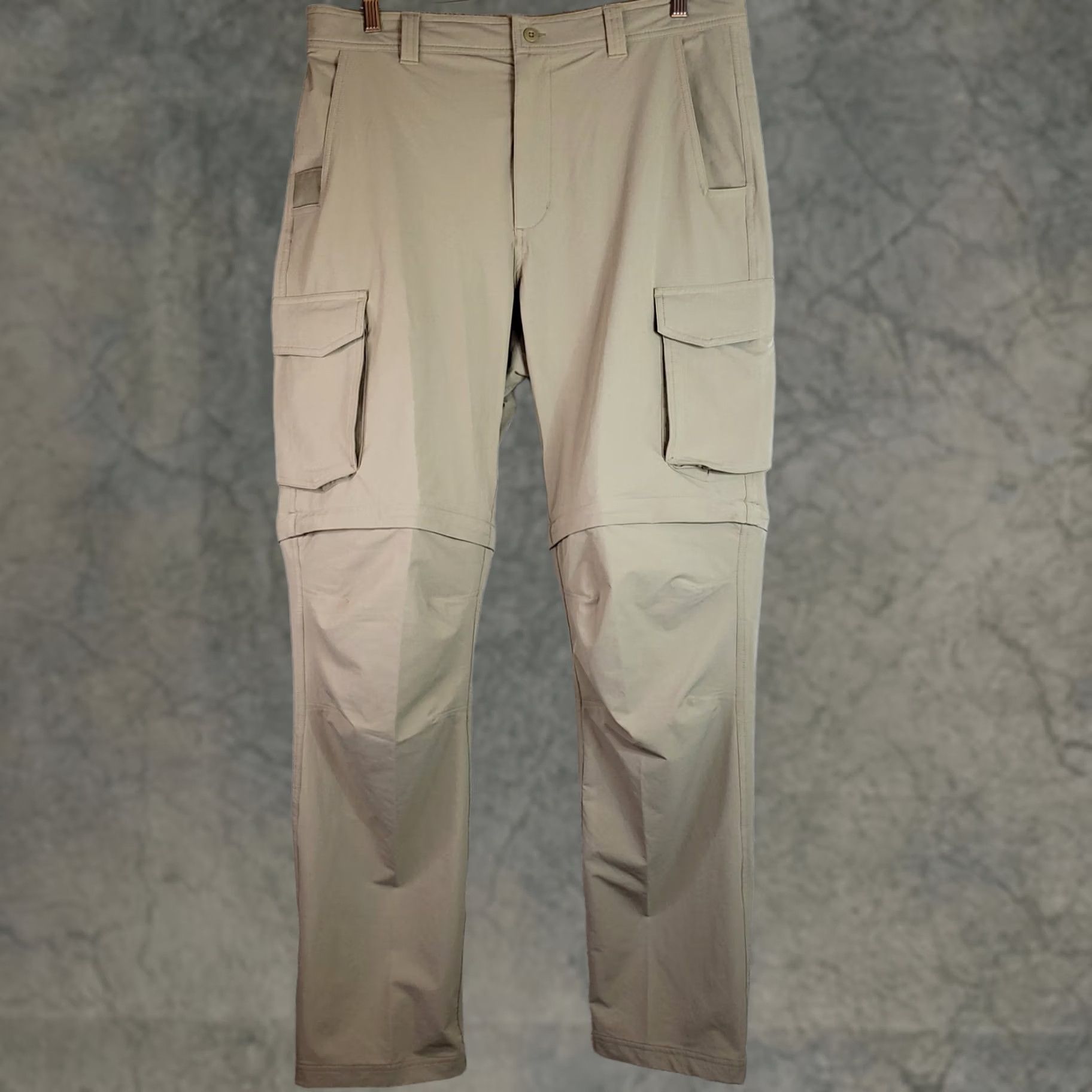Vintage Stryker Convertible Pants Men 36x34 Khaki Beige Nylon Spandex Fishing Cargo Convertible Pockets Regular Straight 36 Waist Mens Size US 36 / EU 52 - 1 Thumbnail