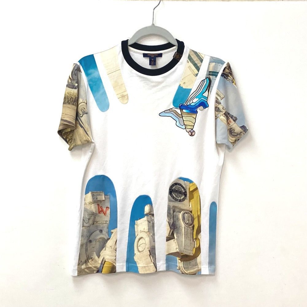 Louis Vuitton Louis Vuitton Logo Apparel (Clothing) Tops Round-Necked (T-Shirt) Short-Sleeved T-Shirt Cotton Women White Size M / US 6-8 / IT 42-44 - 1 Thumbnail