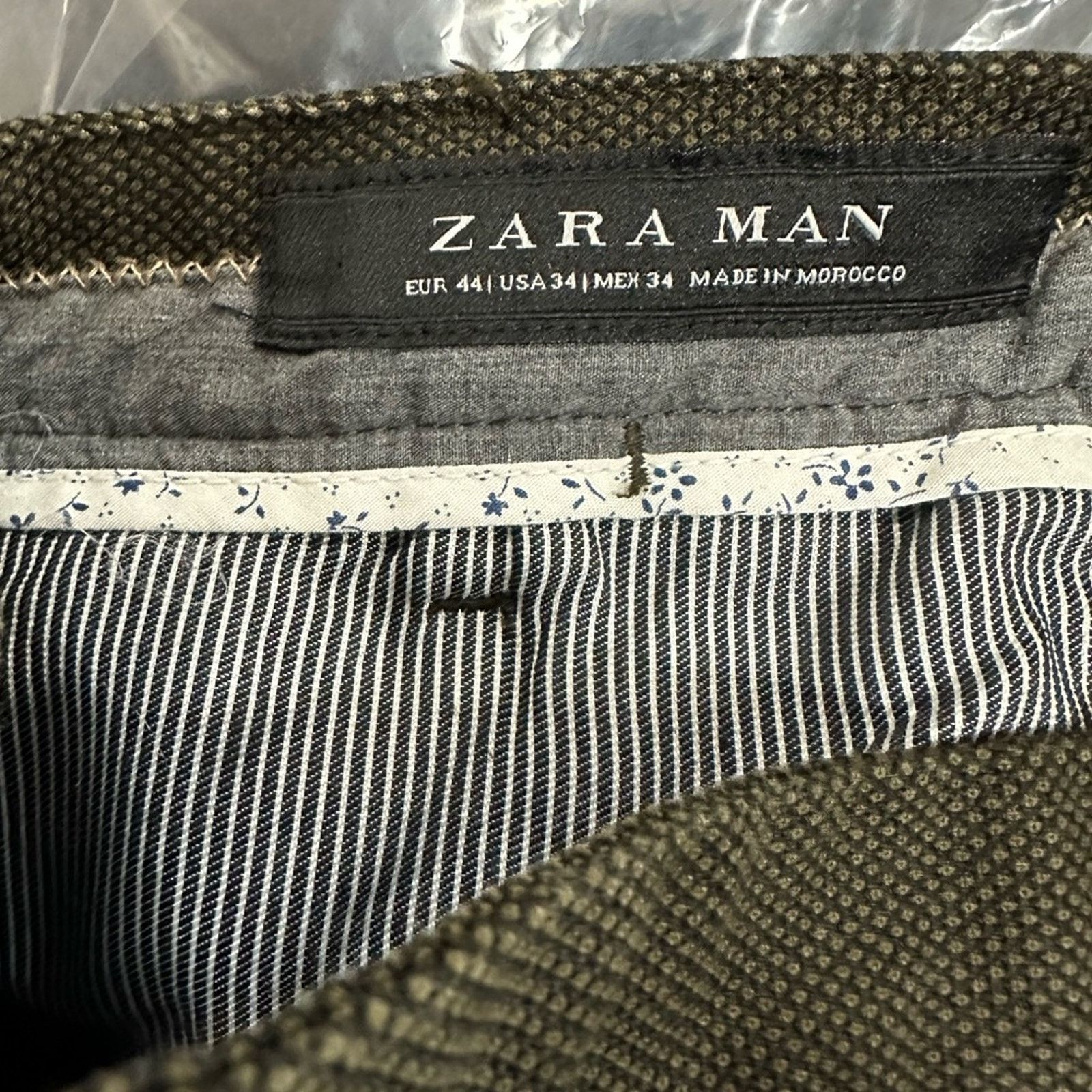 Zara Zara Man Herringbone Trousers Size US 34 / EU 50 - 2 Thumbnail