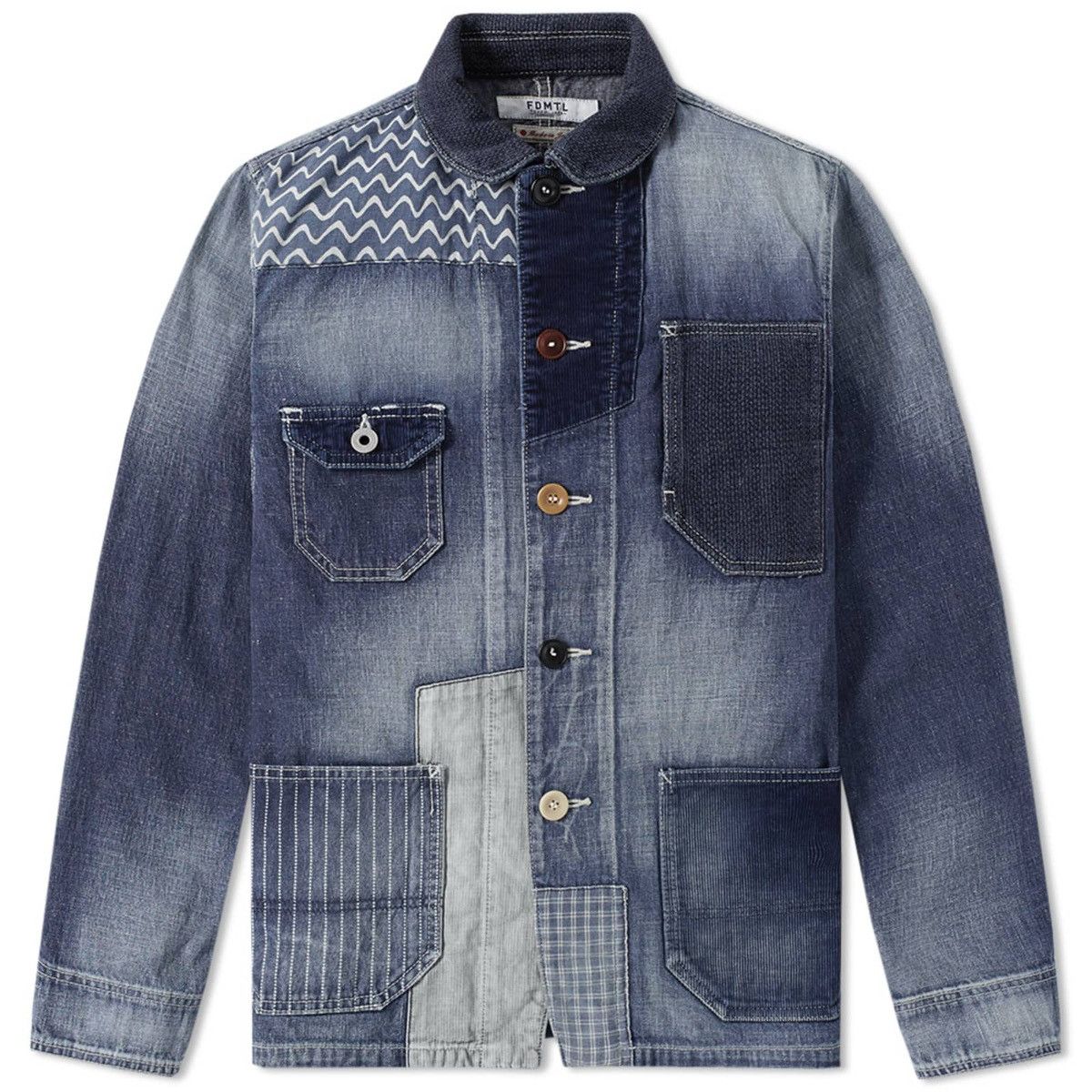 FDMTL Patchwork Coverall Denim Jacket Indigo | Grailed