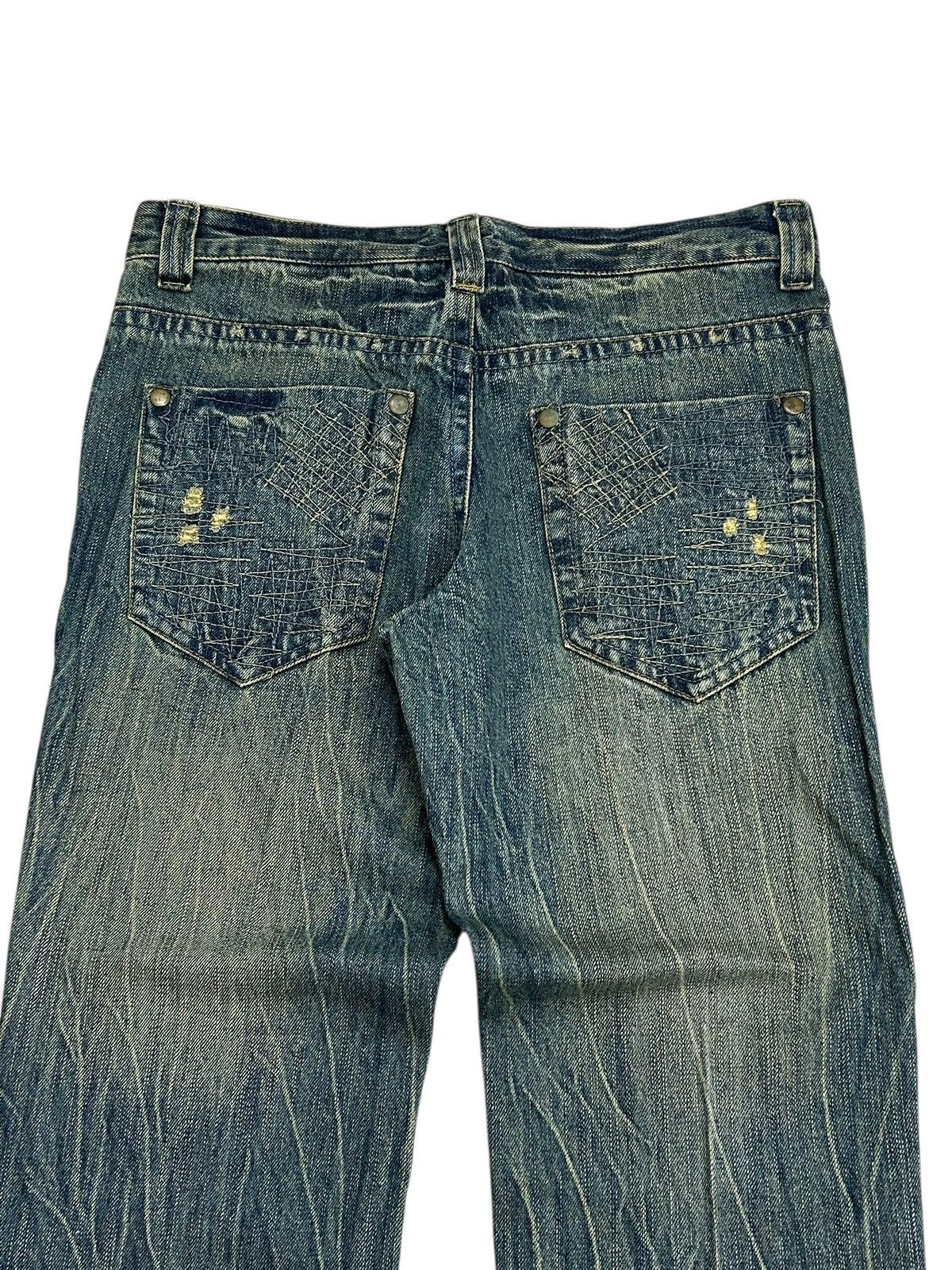 Hysteric Glamour × Japanese Brand × Le Grande Bleu (L.G.B.) Japanese Brand Jean Washed Blue Way Jean Zigzag Boro Pcoket Size US 31 - 20 Thumbnail