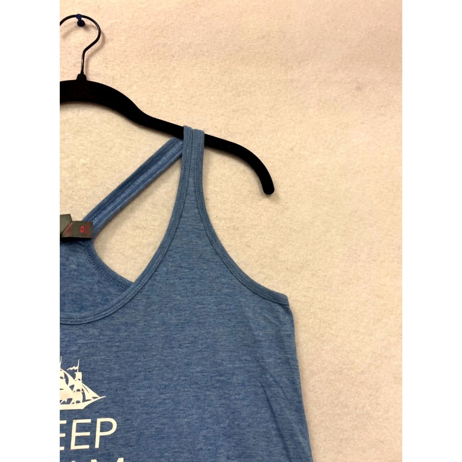 Vintage District Keep Calm And Sail On Blue Racerback Tank Top M Womens Tank Size M / US 6-8 / IT 42-44 - 7 Thumbnail