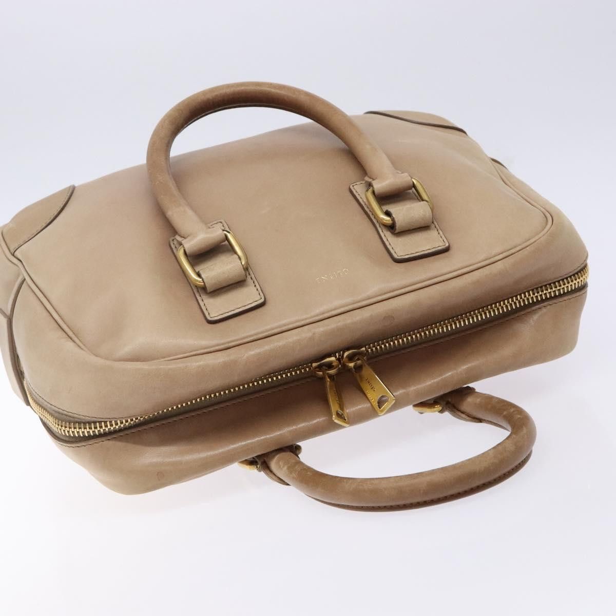 Celine CELINE Hand Bag Leather Beige Gold Size ONE SIZE - 6 Thumbnail