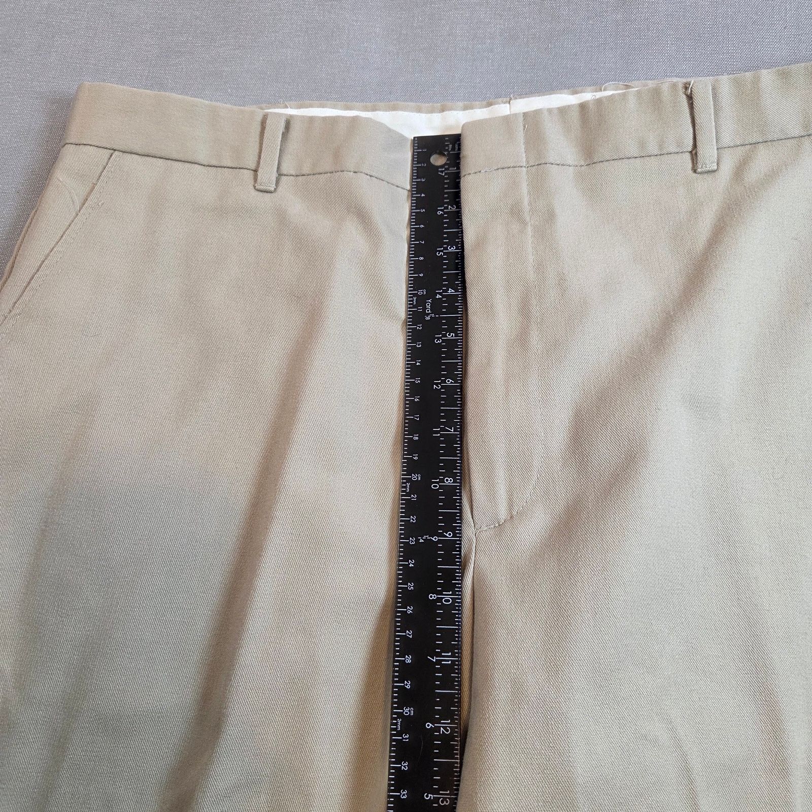 Vintage Knightsbridge Slacks 37x26 Khaki USA Cotton Blend Size US 38 / EU 54 - 7 Thumbnail