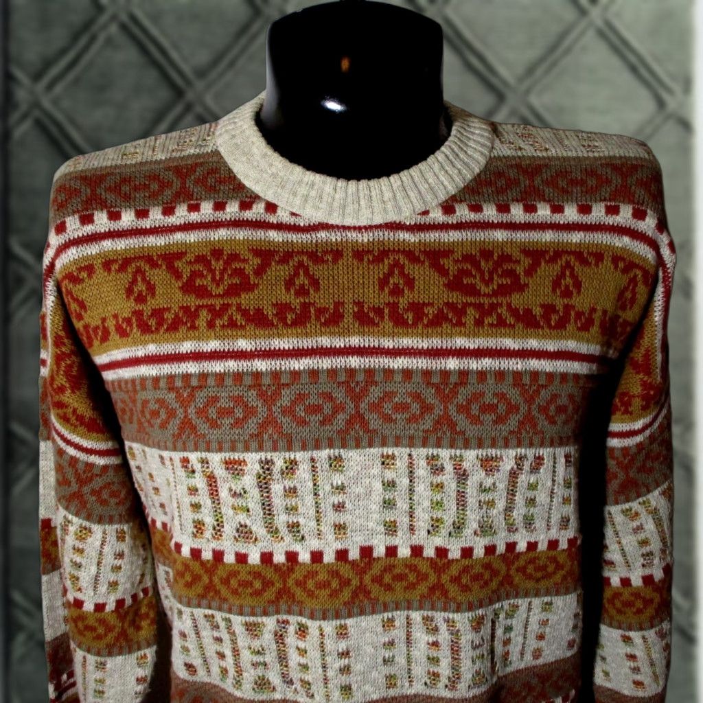 Vintage The ITALIAN SWEATER Sweater Men's XL Tan Brown Size US XL / EU 56 / 4 - 1 Thumbnail