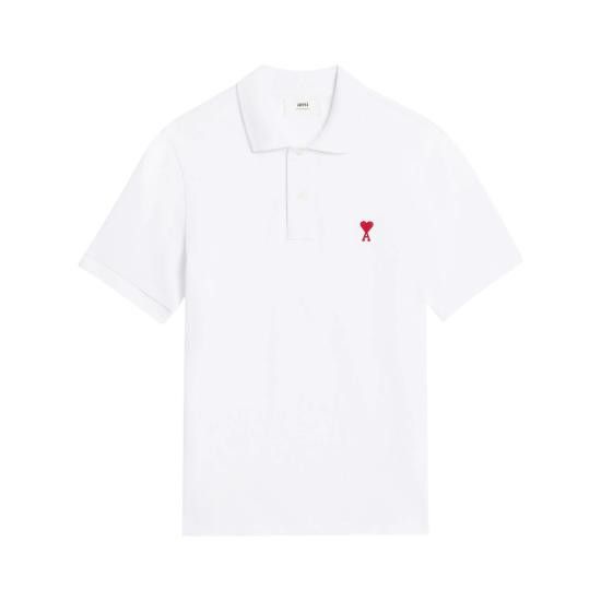 AMI AMI Men Polo Shirts BFHPL001 760 100 WHITE Size US S / EU 44-46 / 1 - 1 Thumbnail
