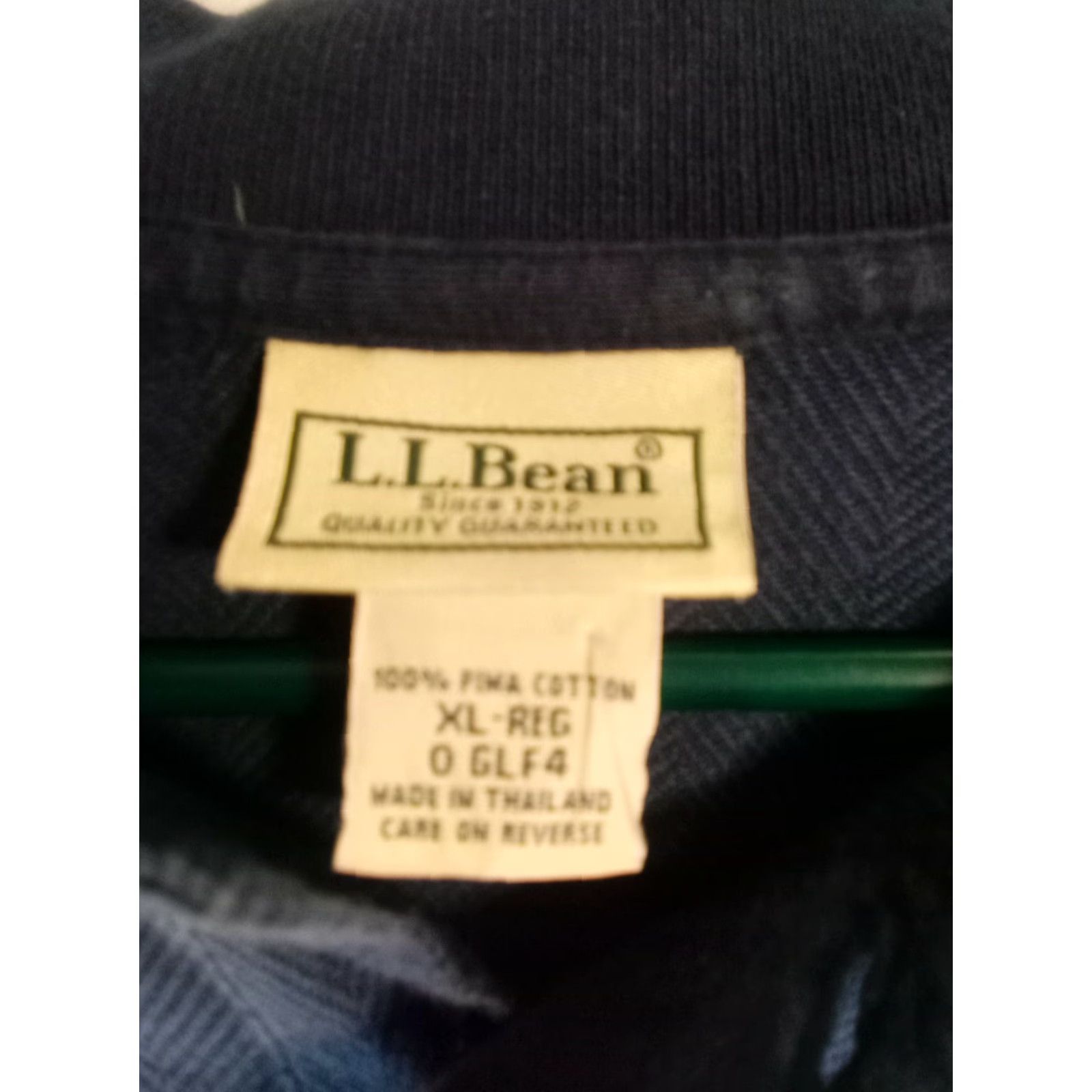 Vintage L.L. Bean Polo Shirt XL Regular Blue Pima Cotton Long Sleeve Knit Collared Button X-Large Mens Outdoor Classic Preppy Size US XL / EU 56 / 4 - 3 Thumbnail