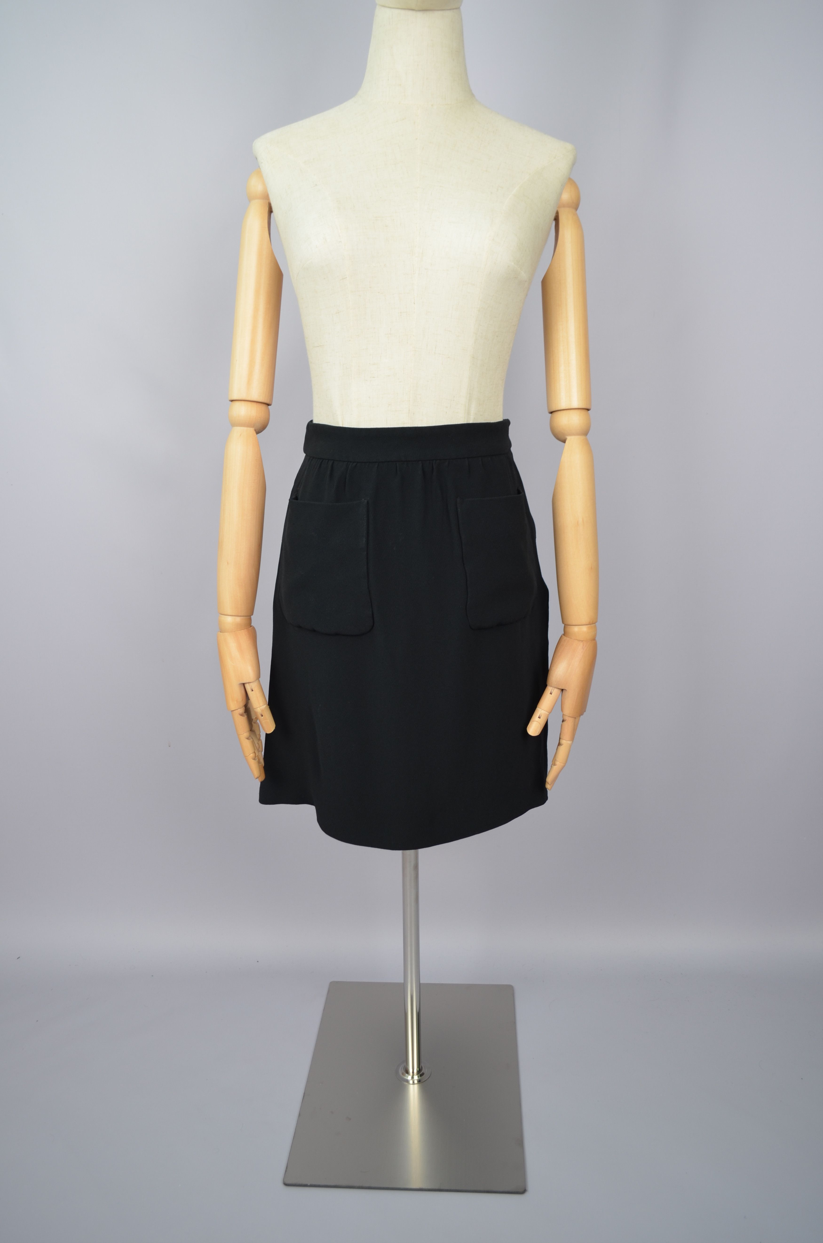 Miu Miu × Prada Miu Miu Prada Dark Navy Skirt Acetate Viscose Size IT40 Size 30" / US 8 / IT 44 - 2 Thumbnail