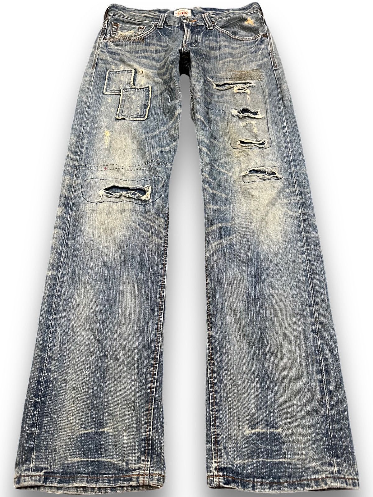 Edwin Vintage Edwin EXV sashiko borough Distressed Denim Size US 31 - 1 Thumbnail