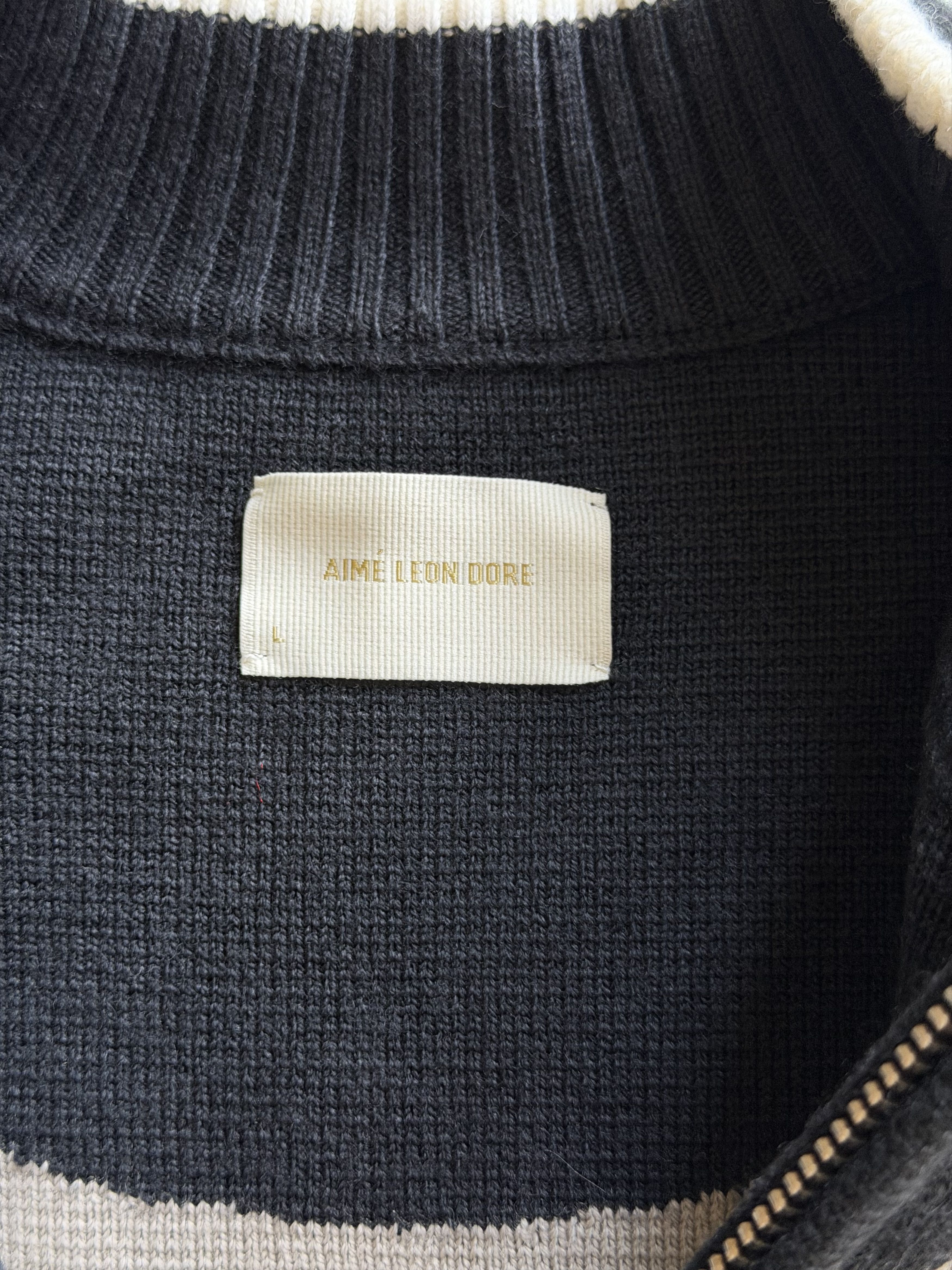 Aime Leon Dore Aime Leon Dore Full Zip Alpine Ski Sweater in Black Size US L / EU 52-54 / 3 - 8 Thumbnail