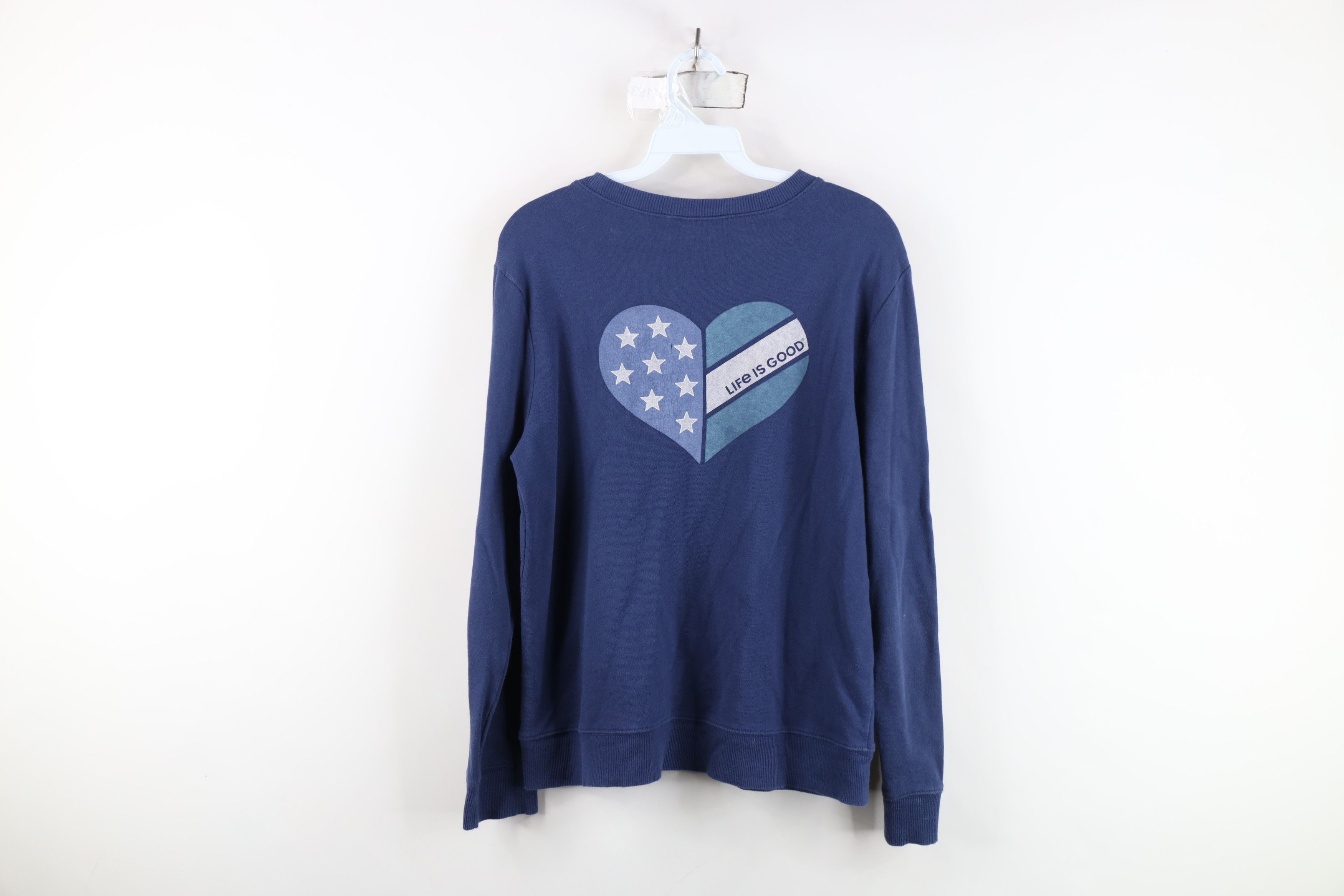 Life is Good Life Is Good Spell Out Heart French Terry Sweatshirt Blue Size S / US 4 / IT 40 - 11 Thumbnail