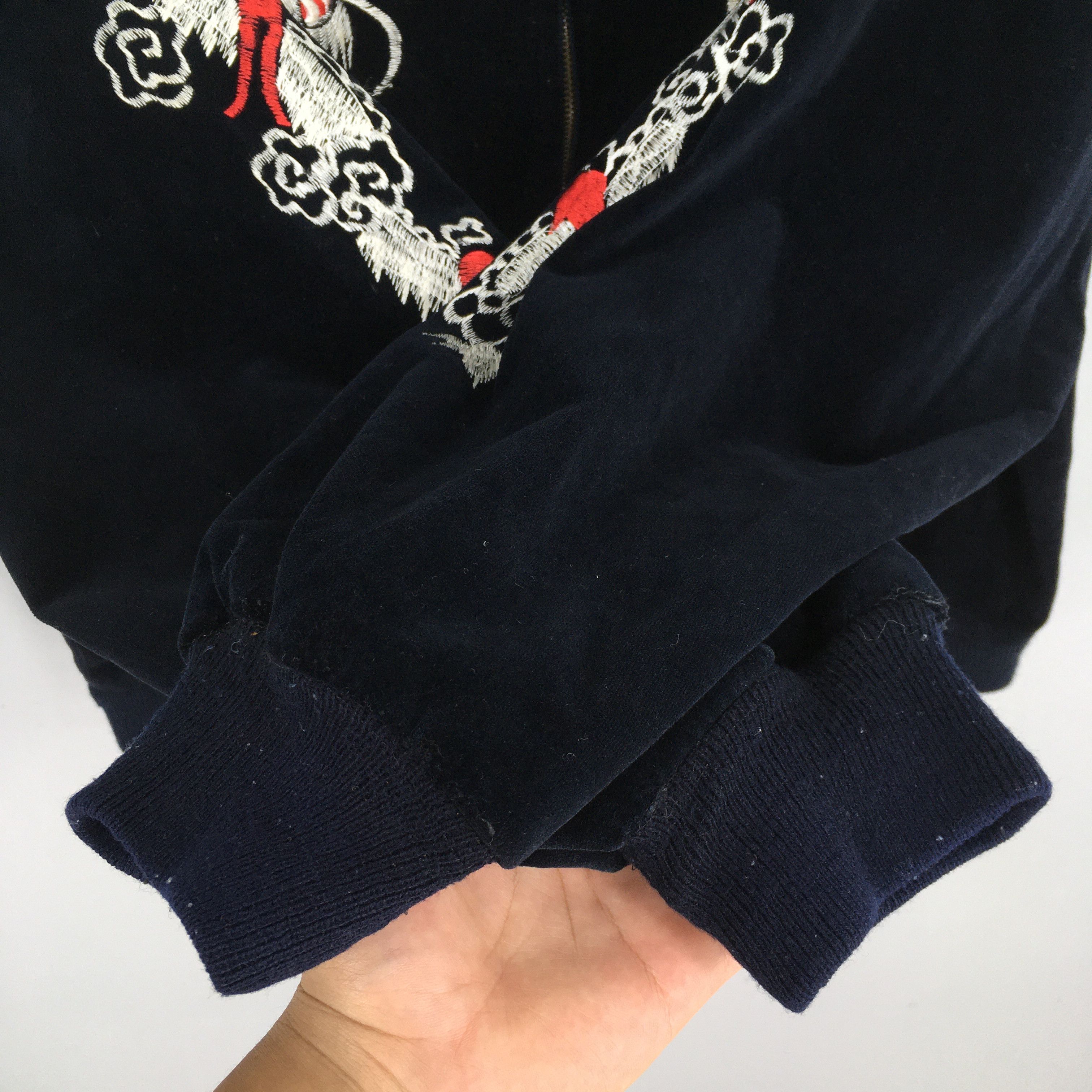 Toyo Enterprises Vintage Sukajan Dragon Velvet Black Bomber Jacket Large Size US L / EU 52-54 / 3 - 6 Thumbnail