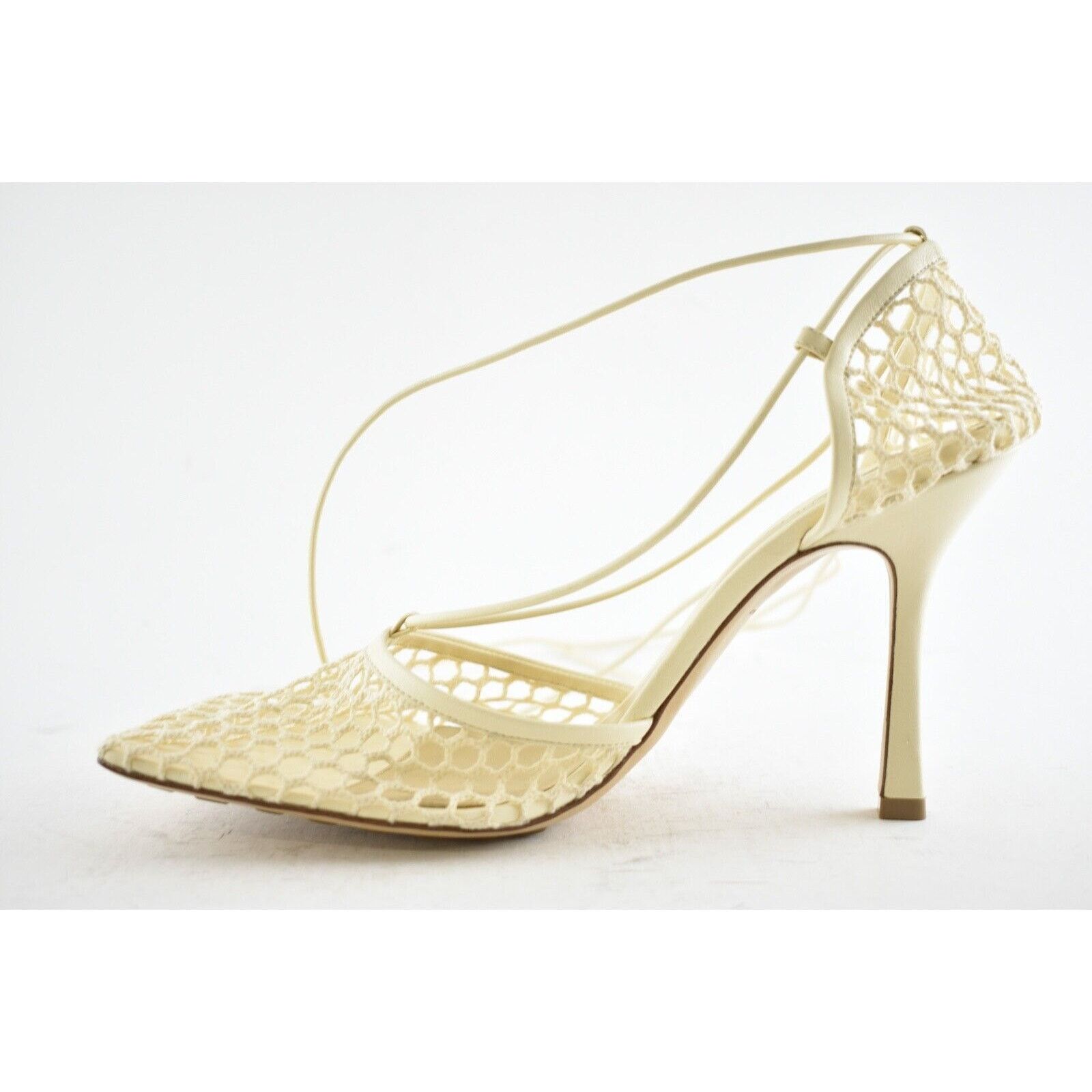 Bottega Veneta Stretch Toile Square Toe Lace Up Tie Sandal Heel Pump 42 Size US 12 / IT 42 - 9 Thumbnail
