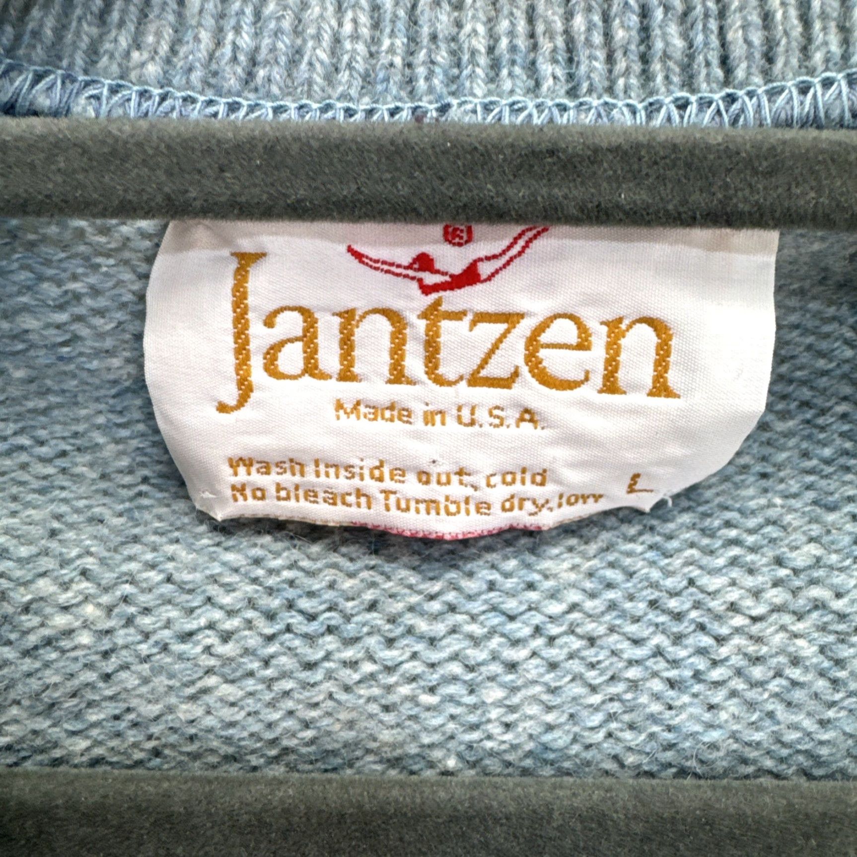 Jantzen VINTAGE Jantzen Cardigan Sweater Vest Mens Large Blue Wool Blend V-Neck Button Closure Sleeveless 70s Grunge Hipster Classic Casual Size US L / EU 52-54 / 3 - 2 Thumbnail
