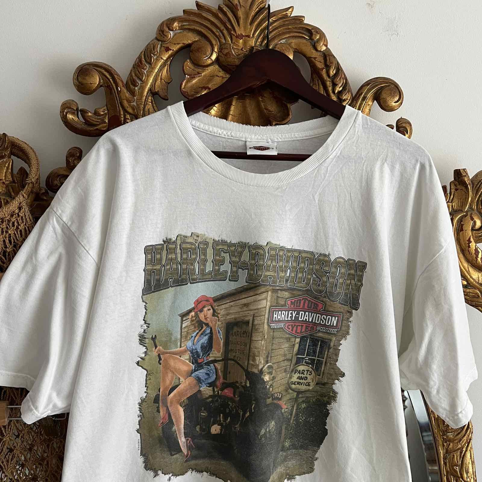 Harley Davidson × Vintage Vintage Harley Davidson Indiana T-shirt 90s Sz XL Size US XL / EU 56 / 4 - 3 Thumbnail